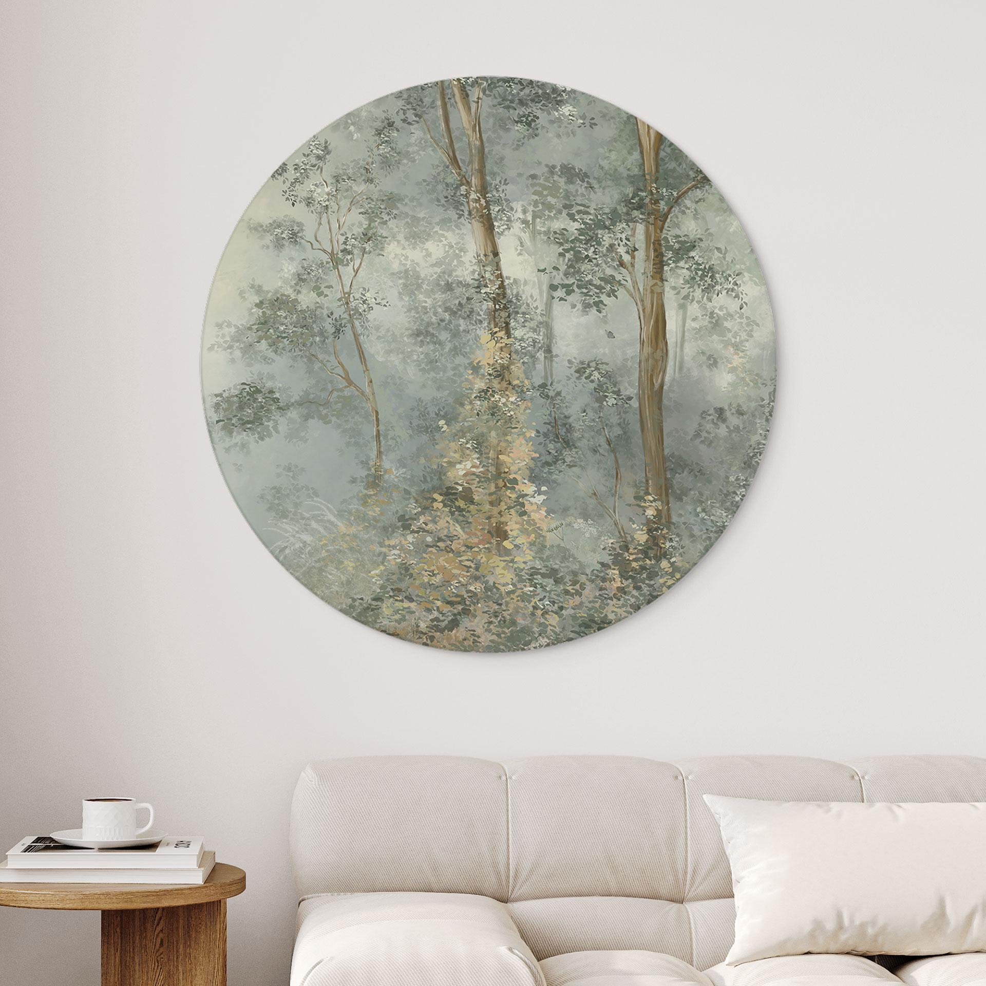 Wandbild Verwunschener Wald - Ms Tiff - Alu-Dibond - Rund