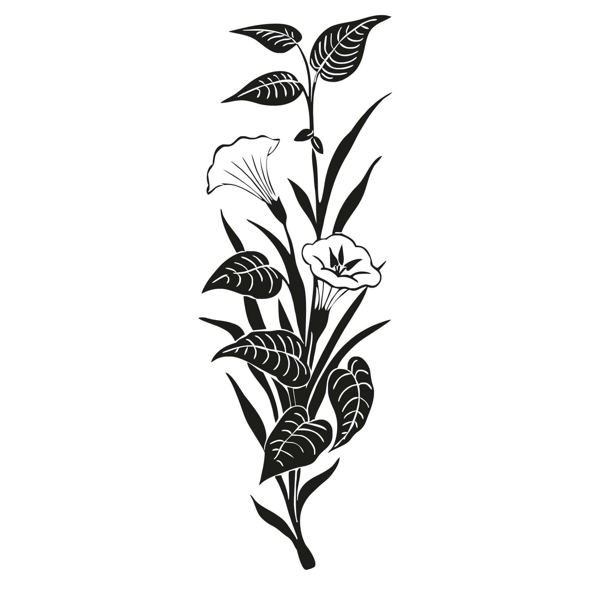 Muursticker Trompetbloemen