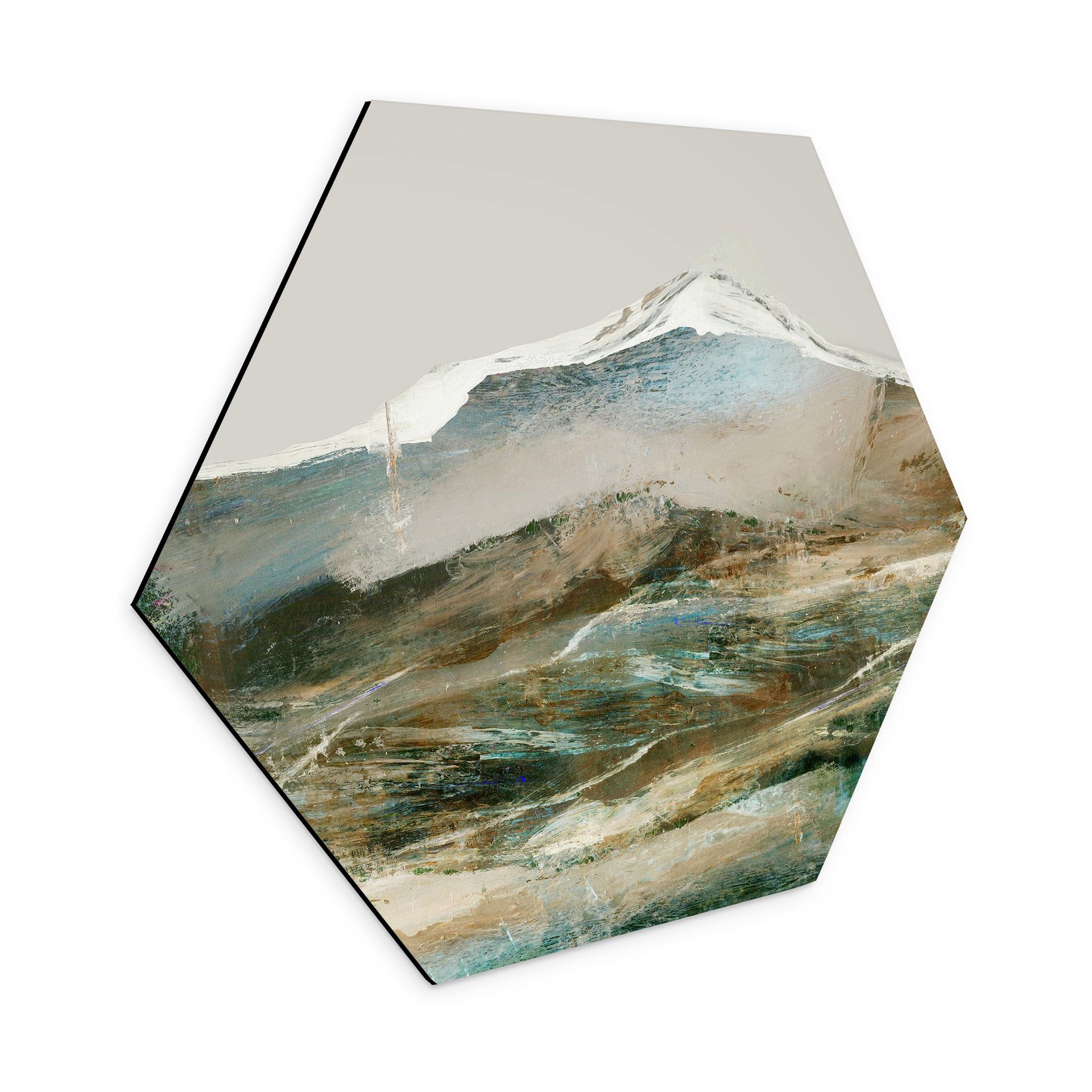 Hexagon Dibond Abstrakte bjerge - Hobday