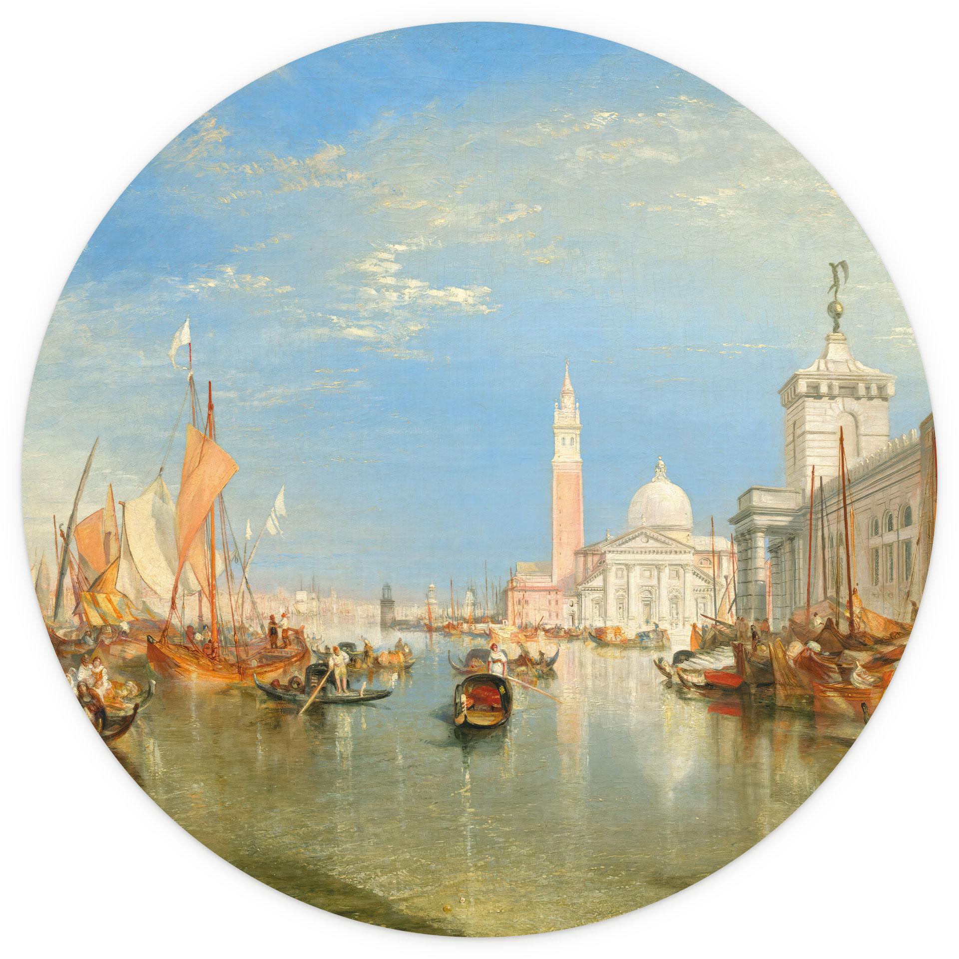 Fotobehang Turner - Venetië, Dogana en S. Giorgio Maggiore - Rond - vliesbehang/zelfklevend vliesbeh