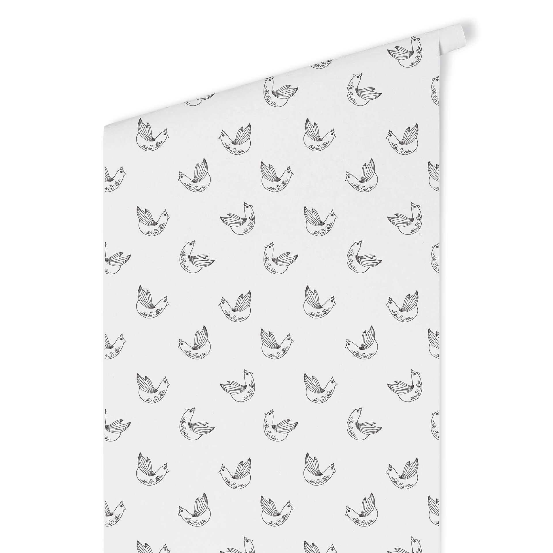 Patroonbehang Princess Bird