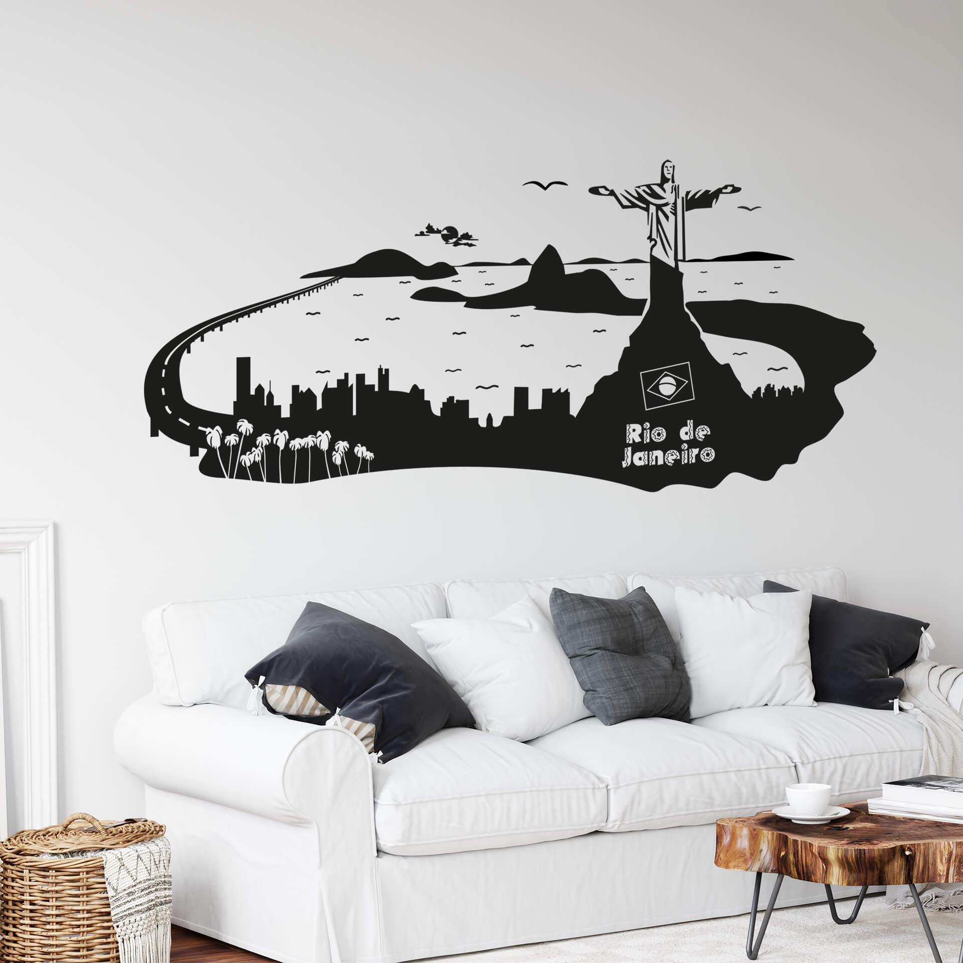 Muursticker Rio de Janeiro Skyline