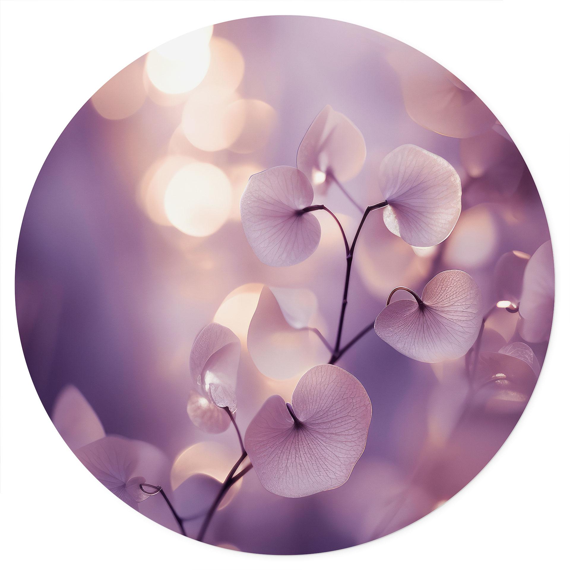 Delikat orkidé Wallsticker i lilla - Treechild - Rund