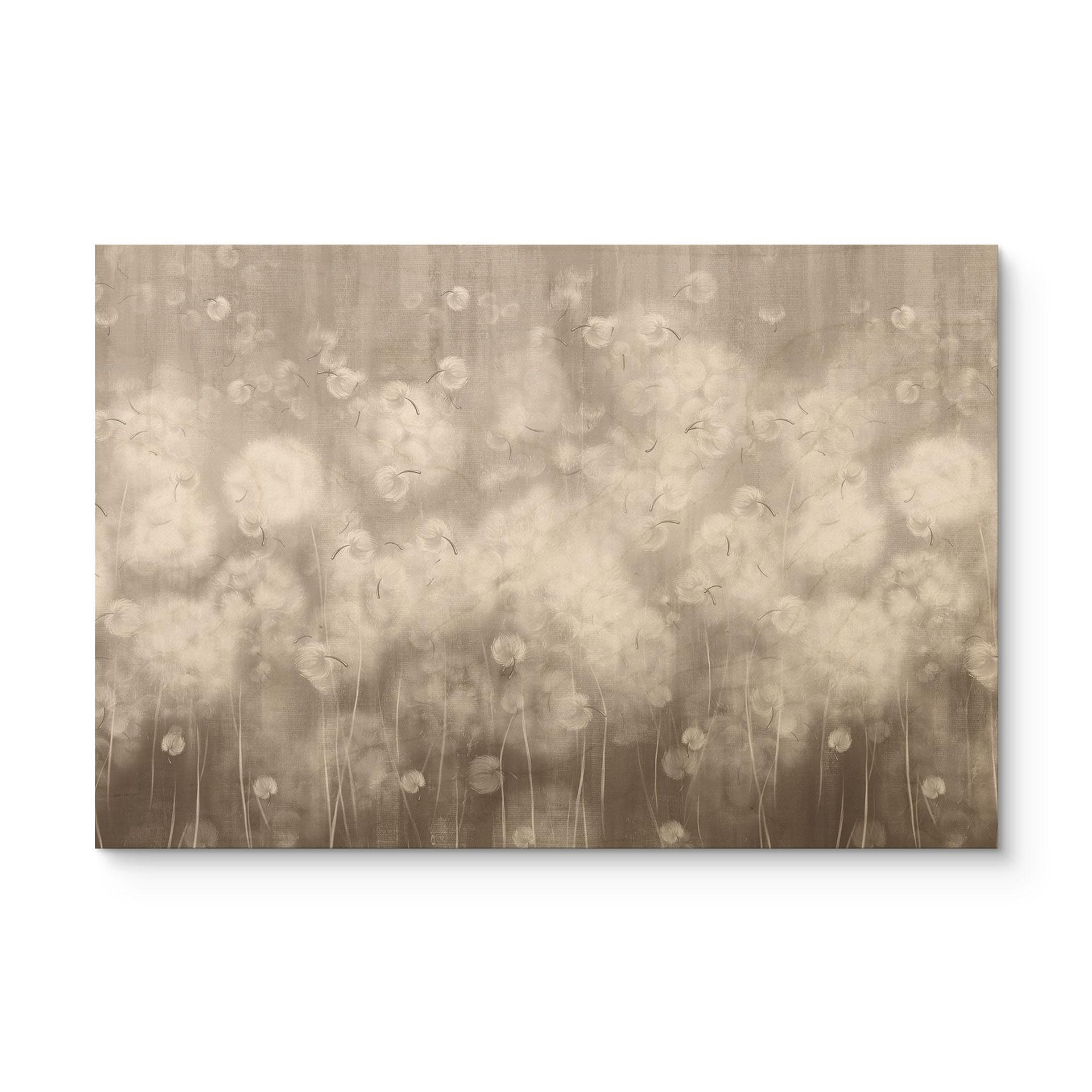 Houten Wanddecoratie paardenbloemen droom in beige - Ms Tiff