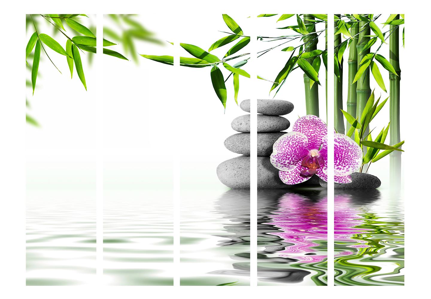 Schermo divisorio - Giardino acquatico, 3 pezzi