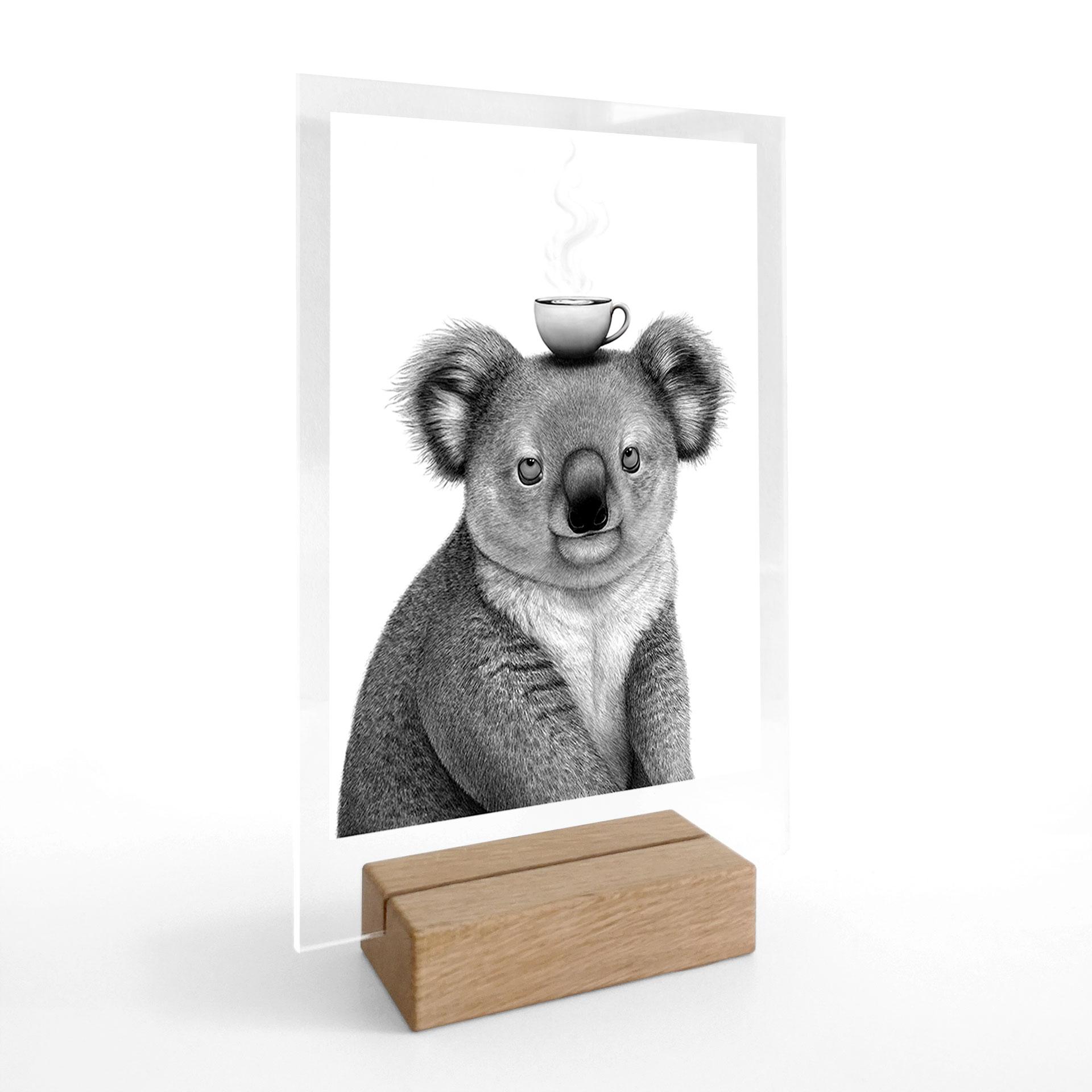 Présentoir de table Koala avec café - Korenkova
