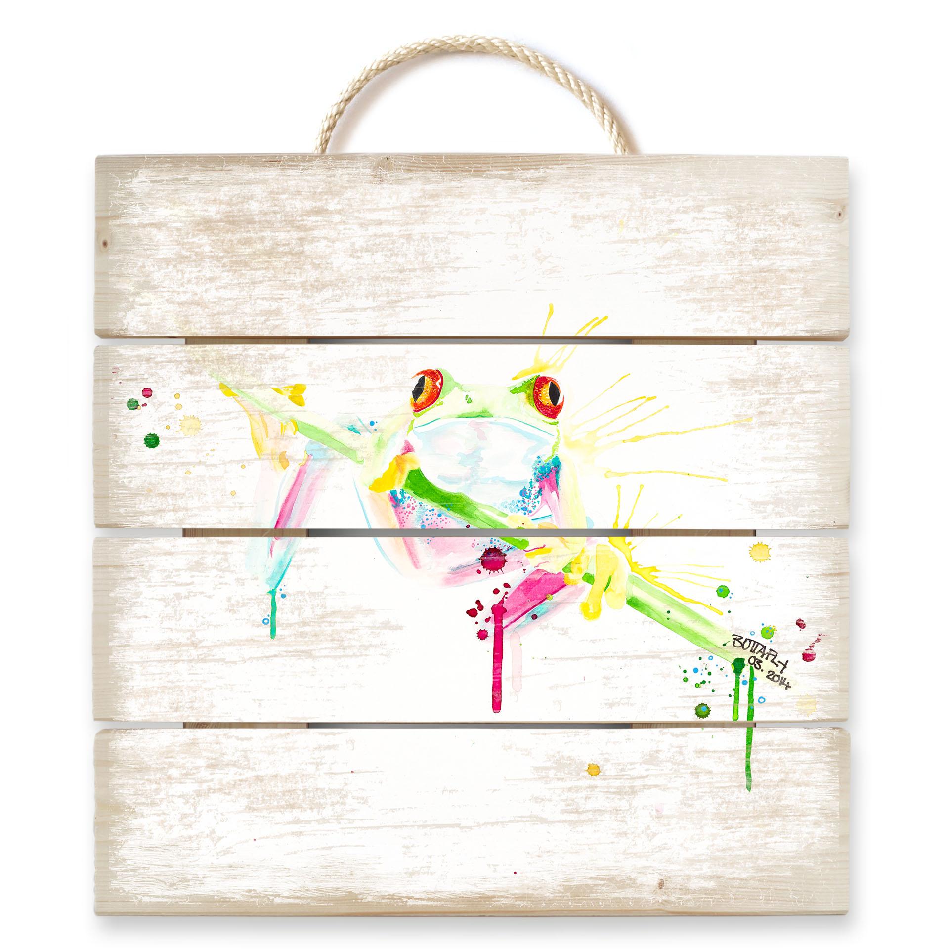 Houten Wanddecoratie Kikker
