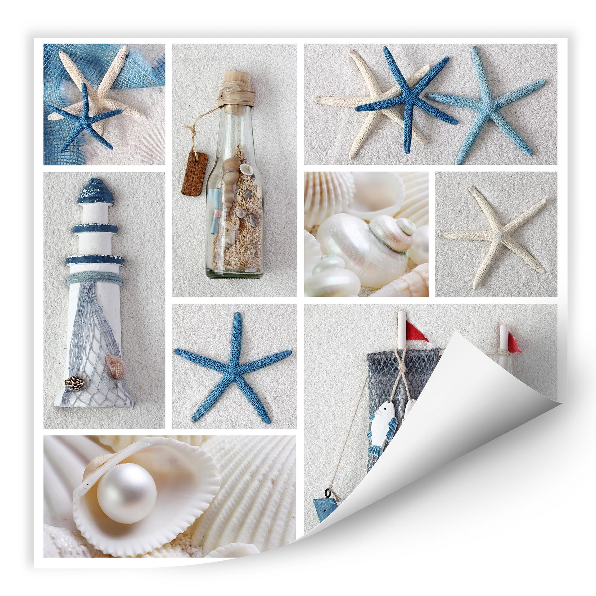 Zelfklevende Poster - Beach Collage