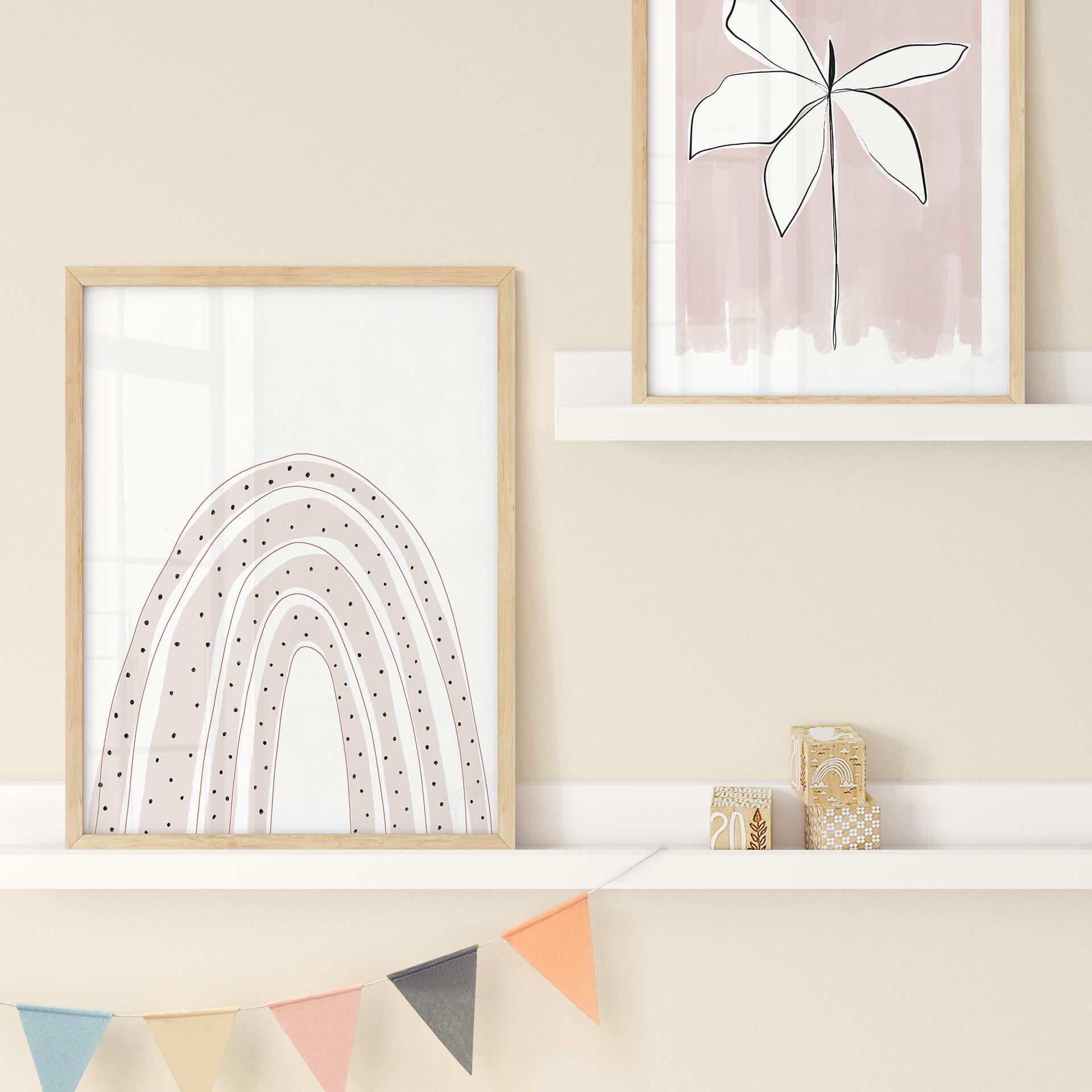Poster uplusmestudio - Regenbogen mit Punkten