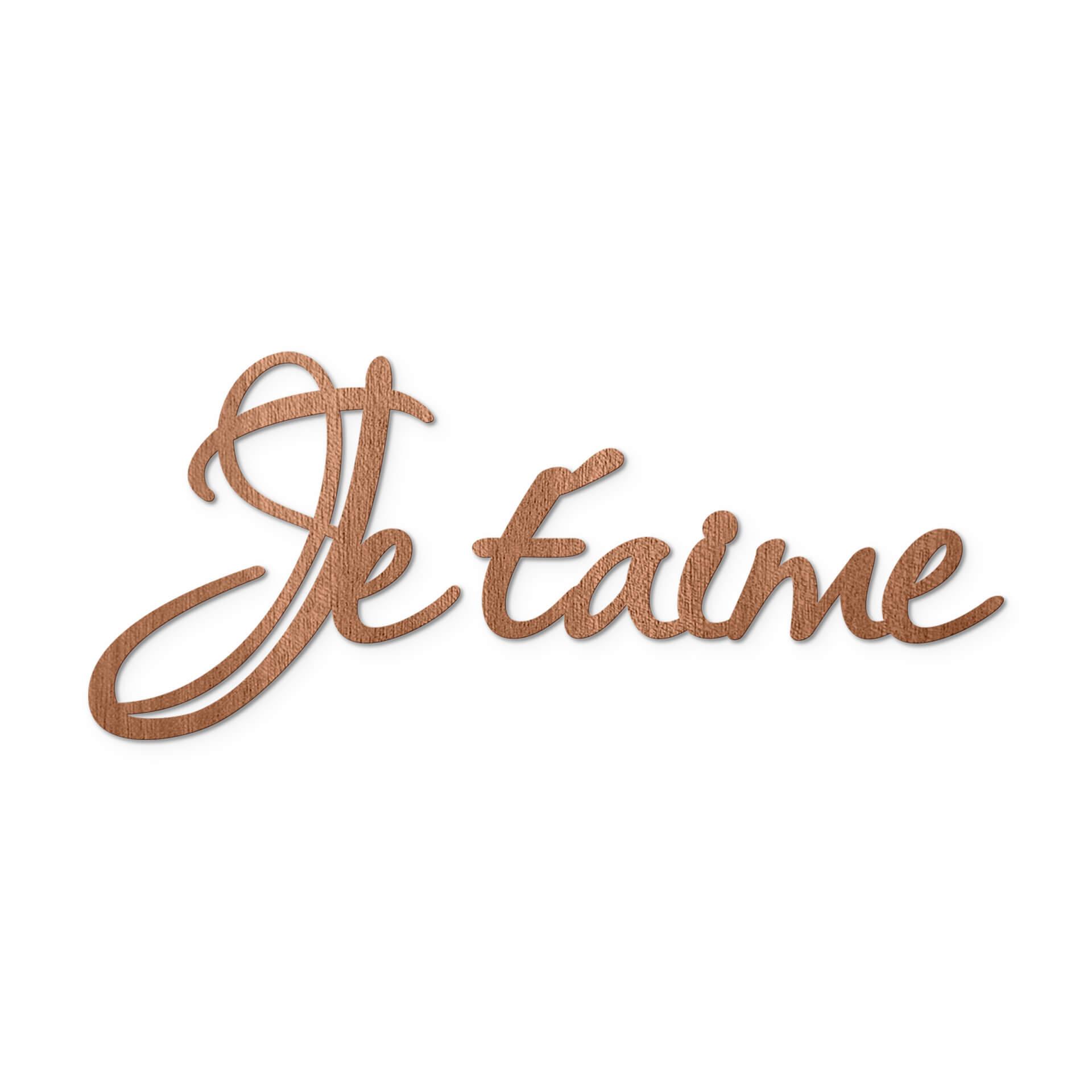 Holzbuchstaben Mahagoni - Je t' aime