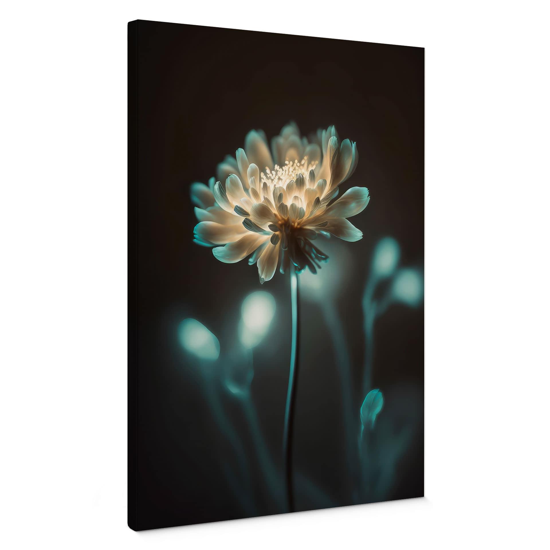 Canvasbillede Lysende blomsterhjerte - Treechild