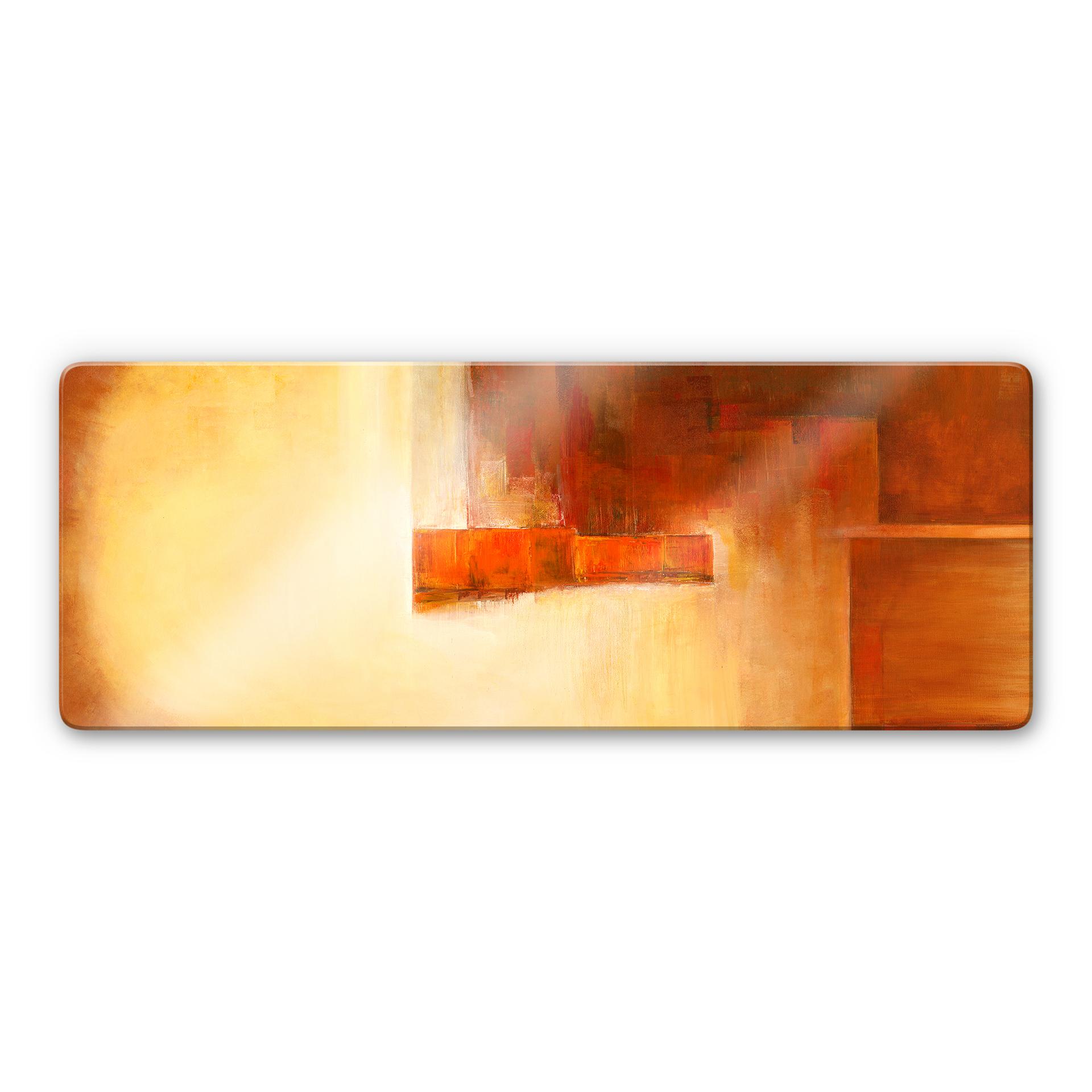 Glasschilderijen Schüßler - Orange-Brown Balance
