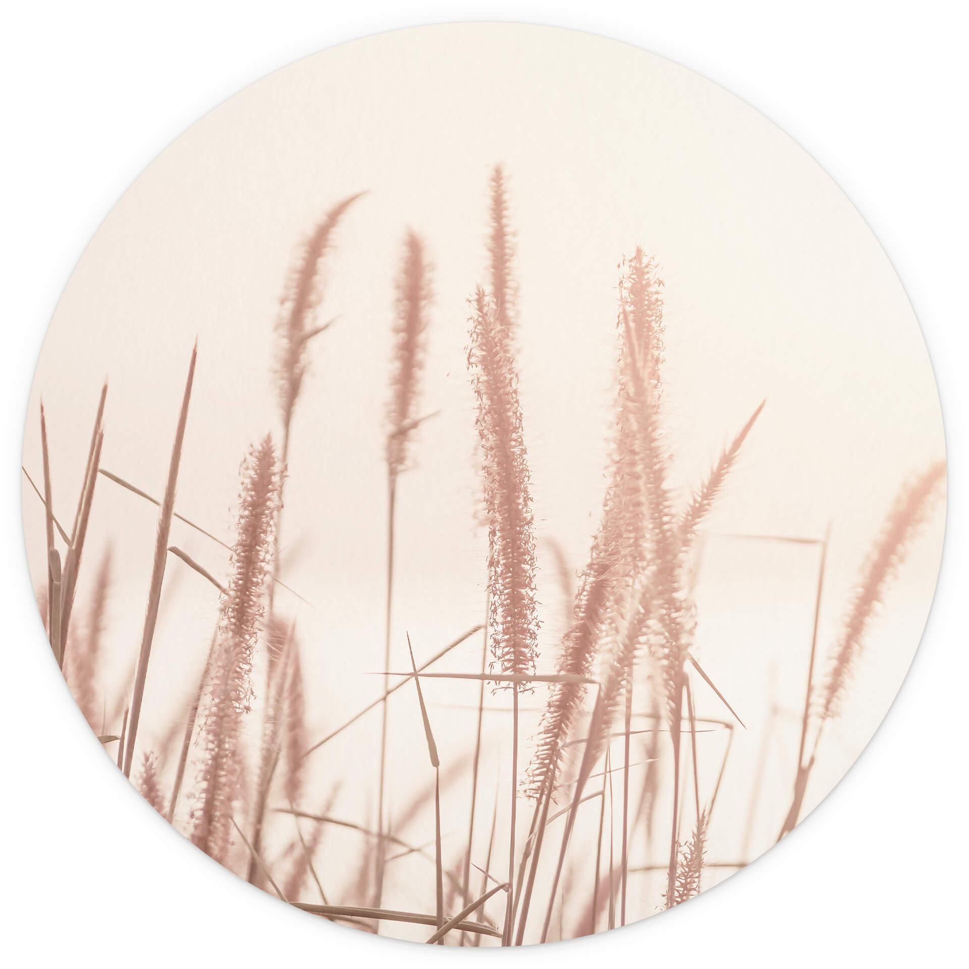 Behangcirkel Grass at Sea - vliesbehang/zelfklevend vliesbehang