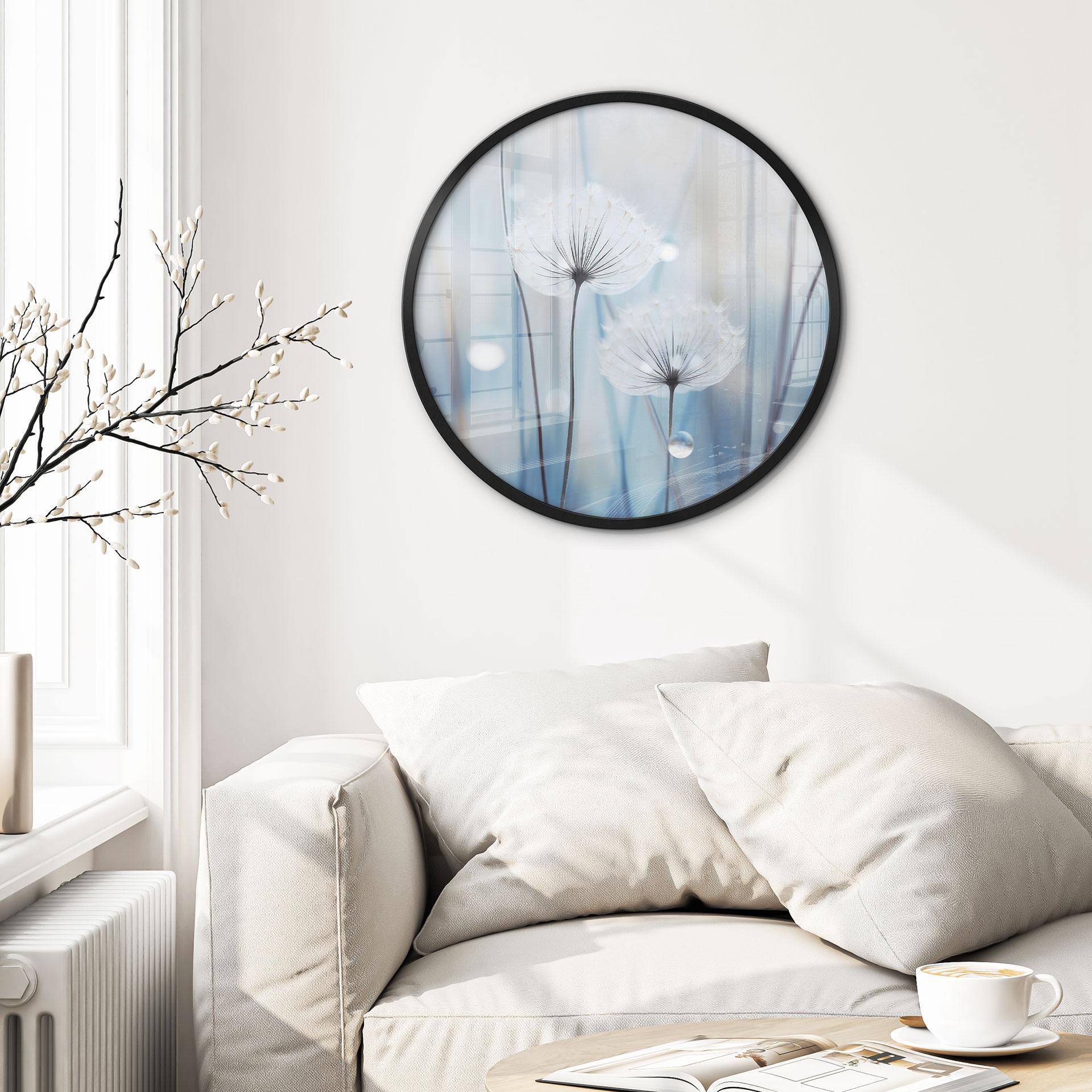 Plakat med dugperler på mælkebøtter - Treechild - Round