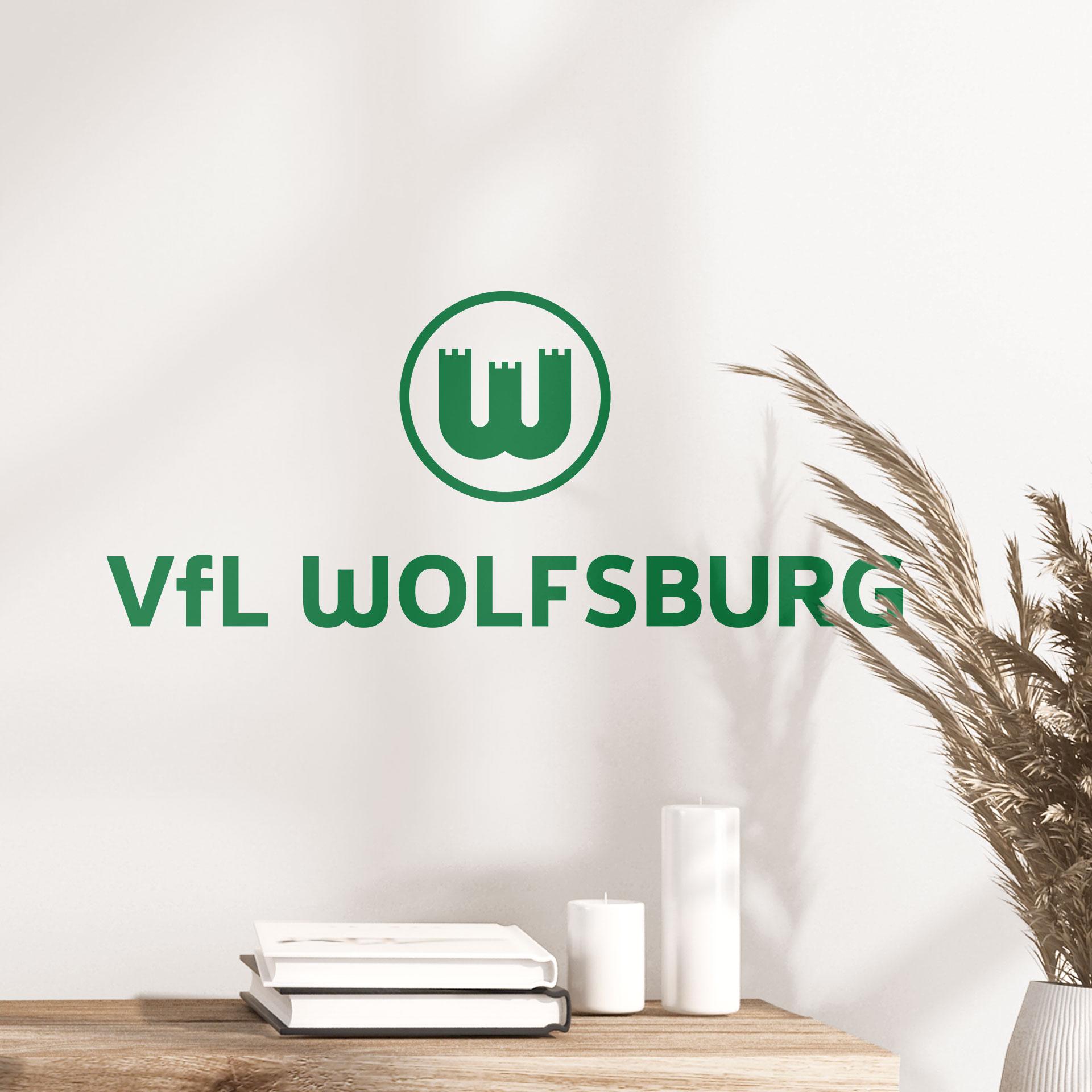 Wandtattoo VfL Wolfsburg Logo Schriftzug