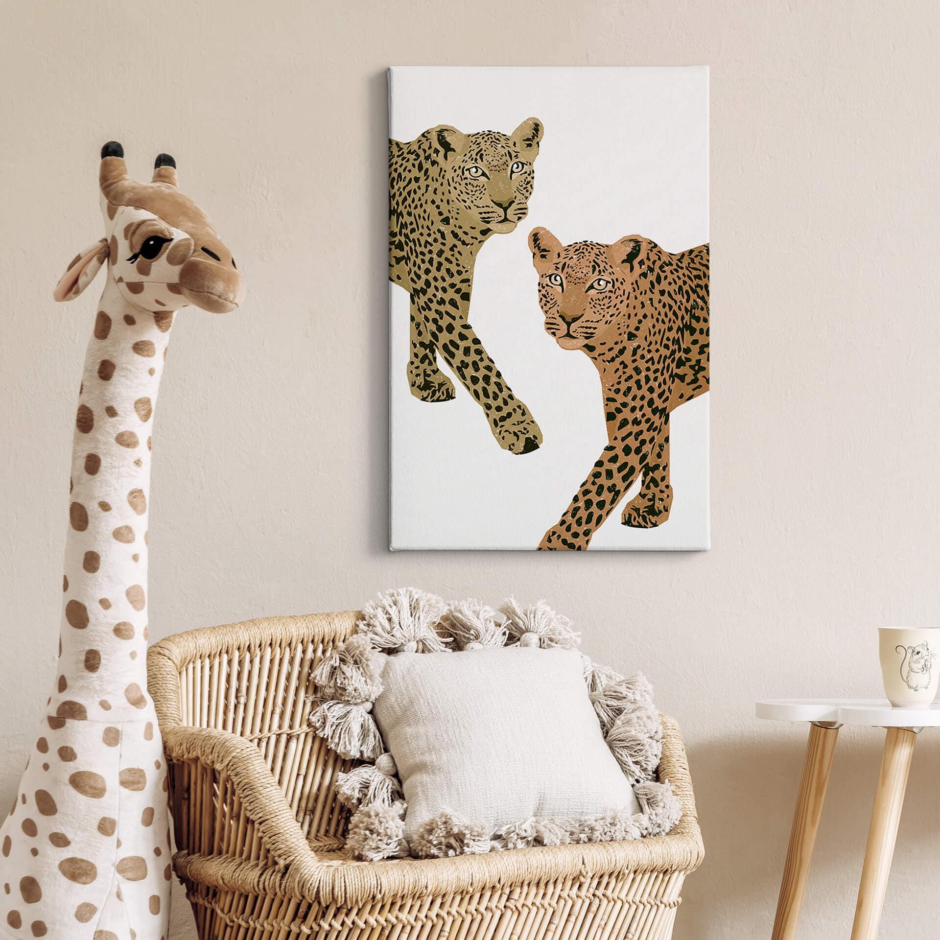 Lienzo Goed Blauw - Los leopardos