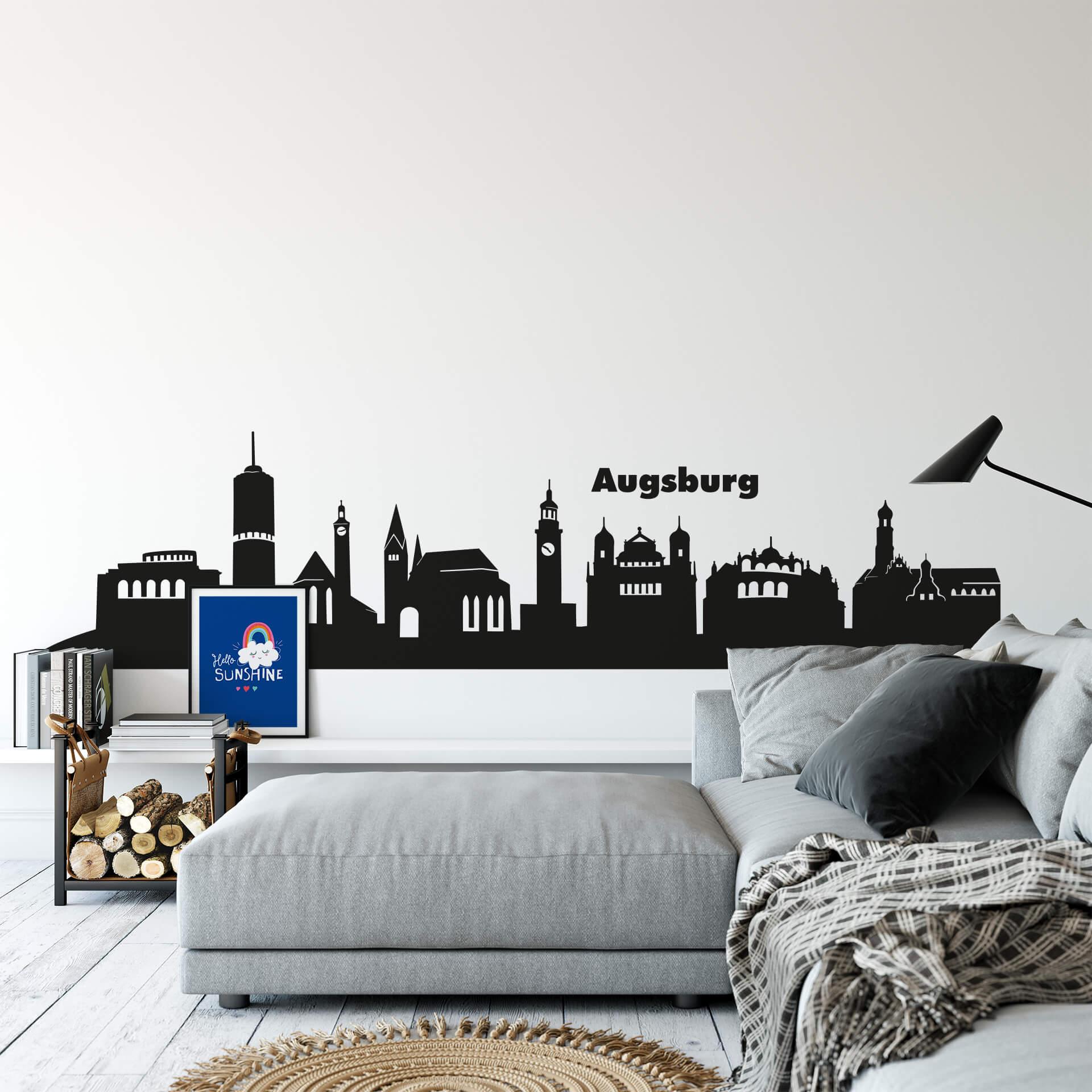 Wandtattoo Augsburg Skyline