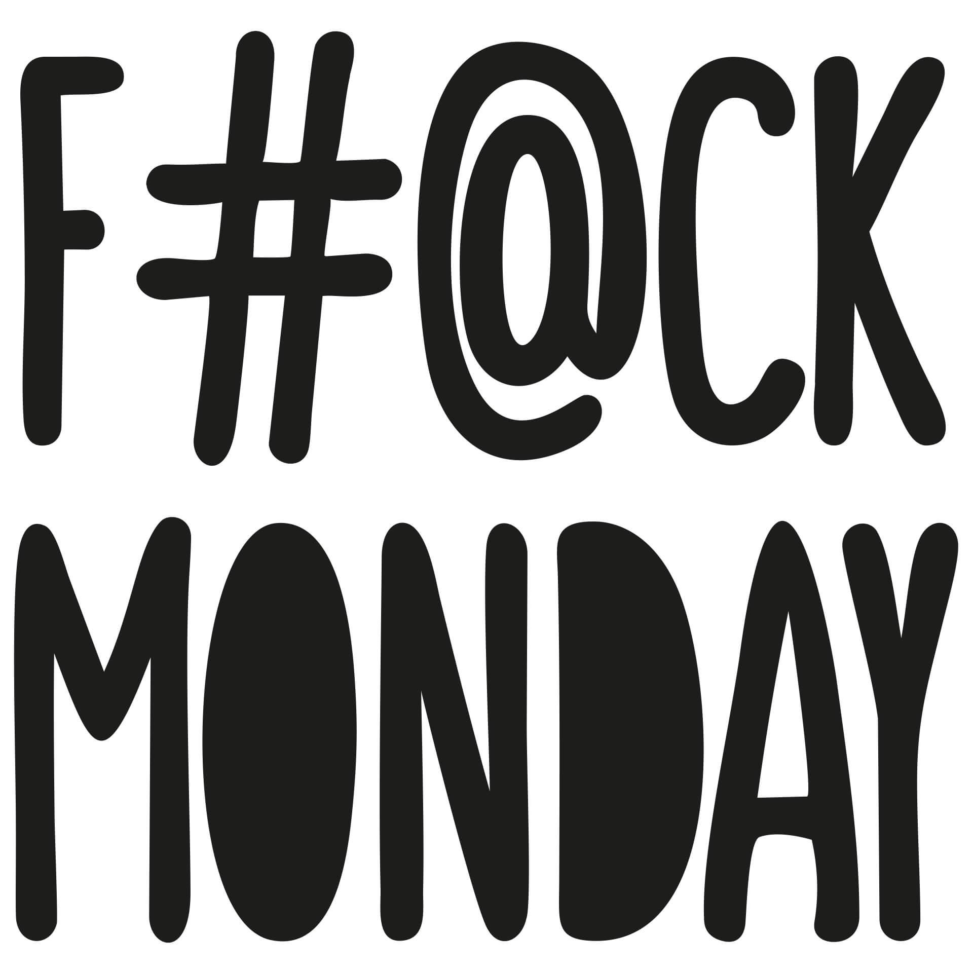 Wandtattoo - F#@CK MONDAY