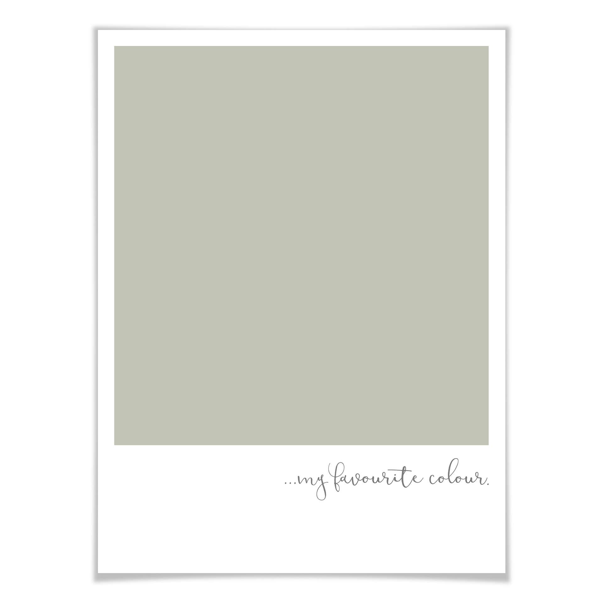 Póster Mi color favorito - oliva