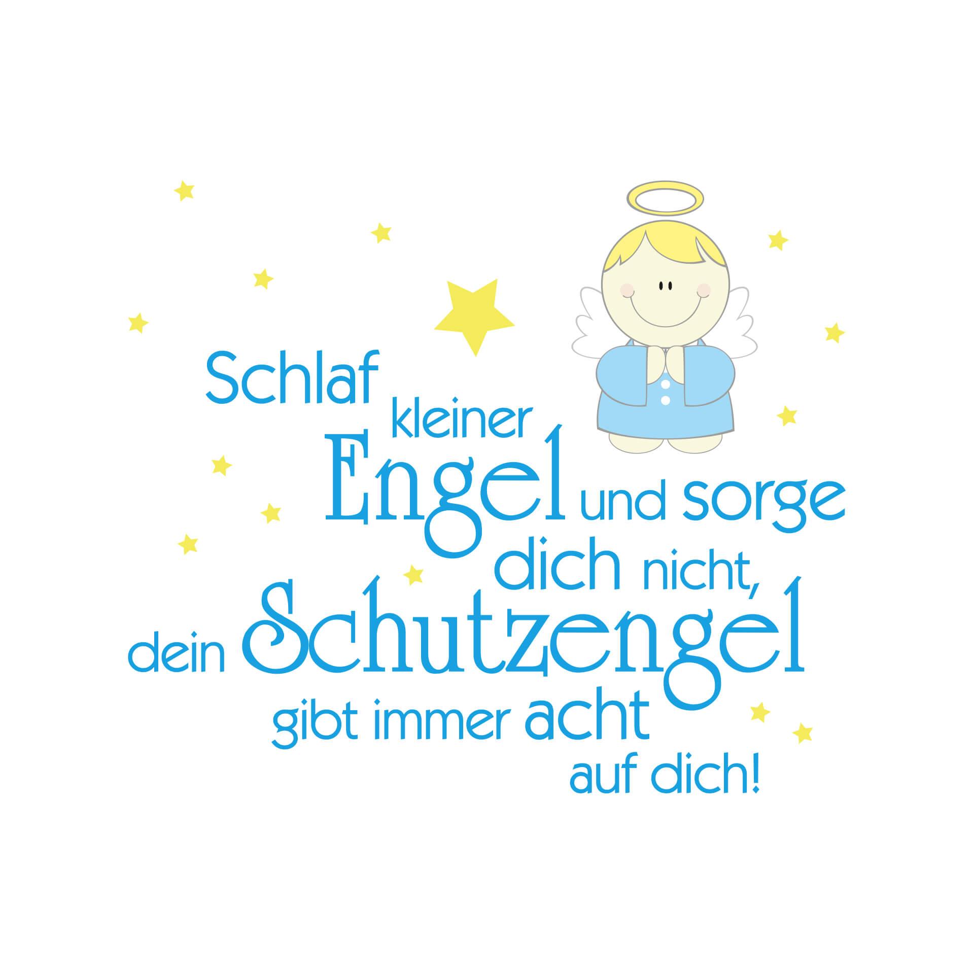 Wandtattoo Schlaf kleiner Engel und sorge dich nicht
