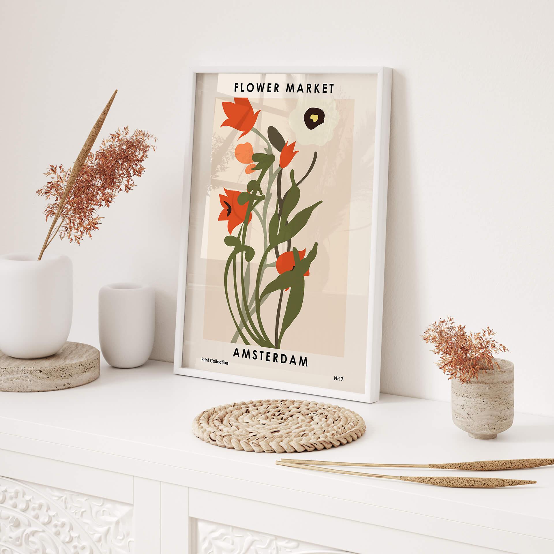 Poster Anastasiya - Flower Market Amsterdam