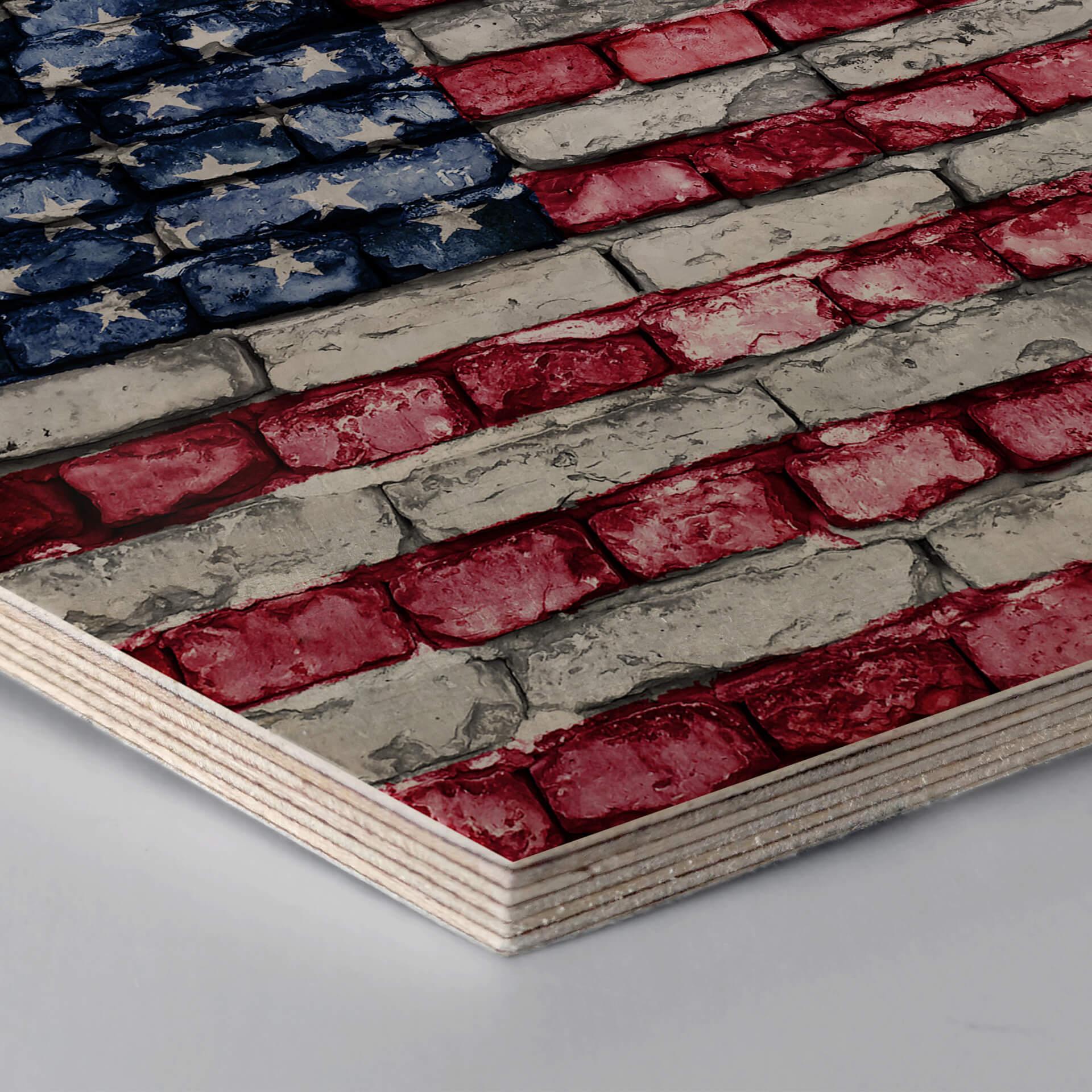 Hexagon Hout - Stars and Stripes