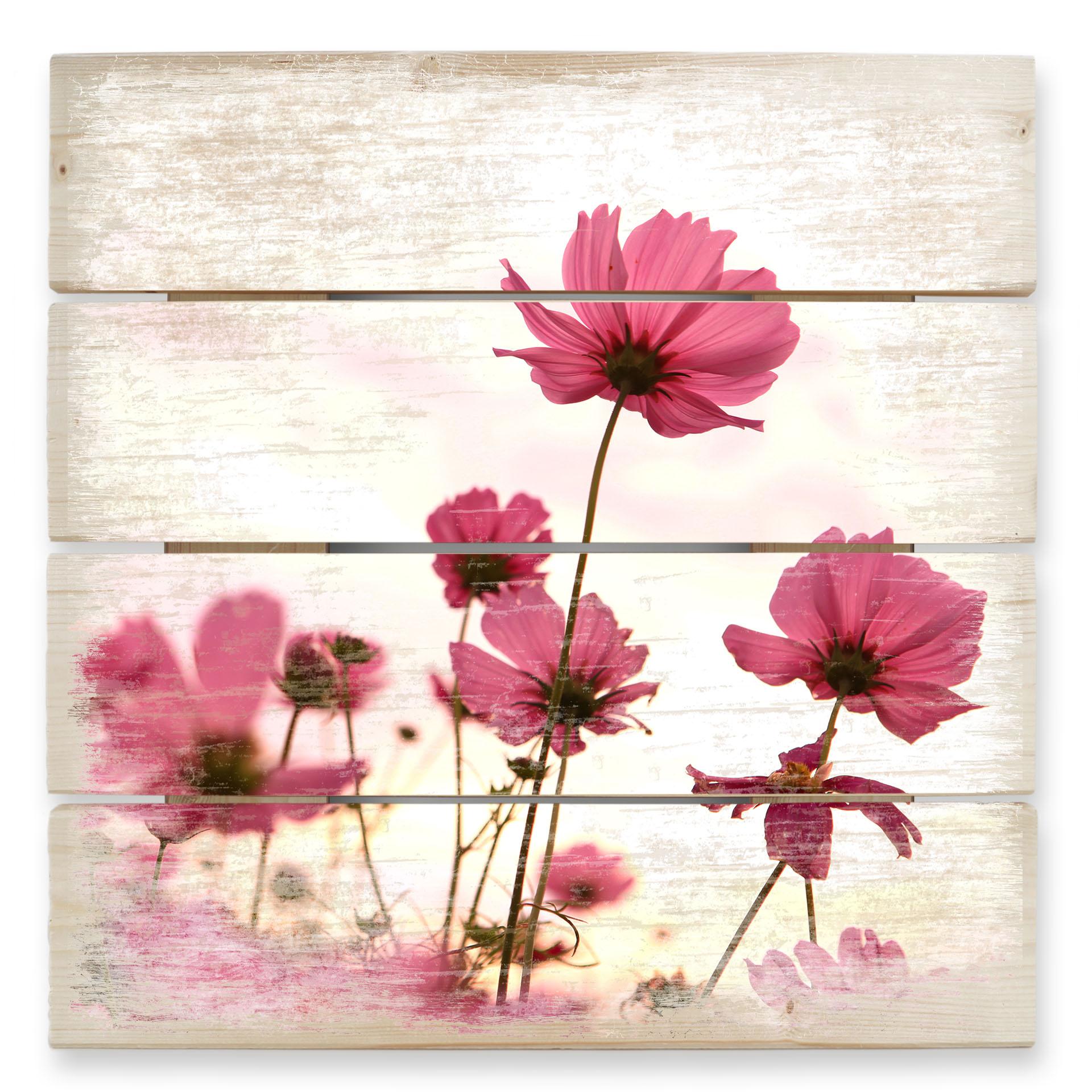 Pink Cosmos 2 - Træ print