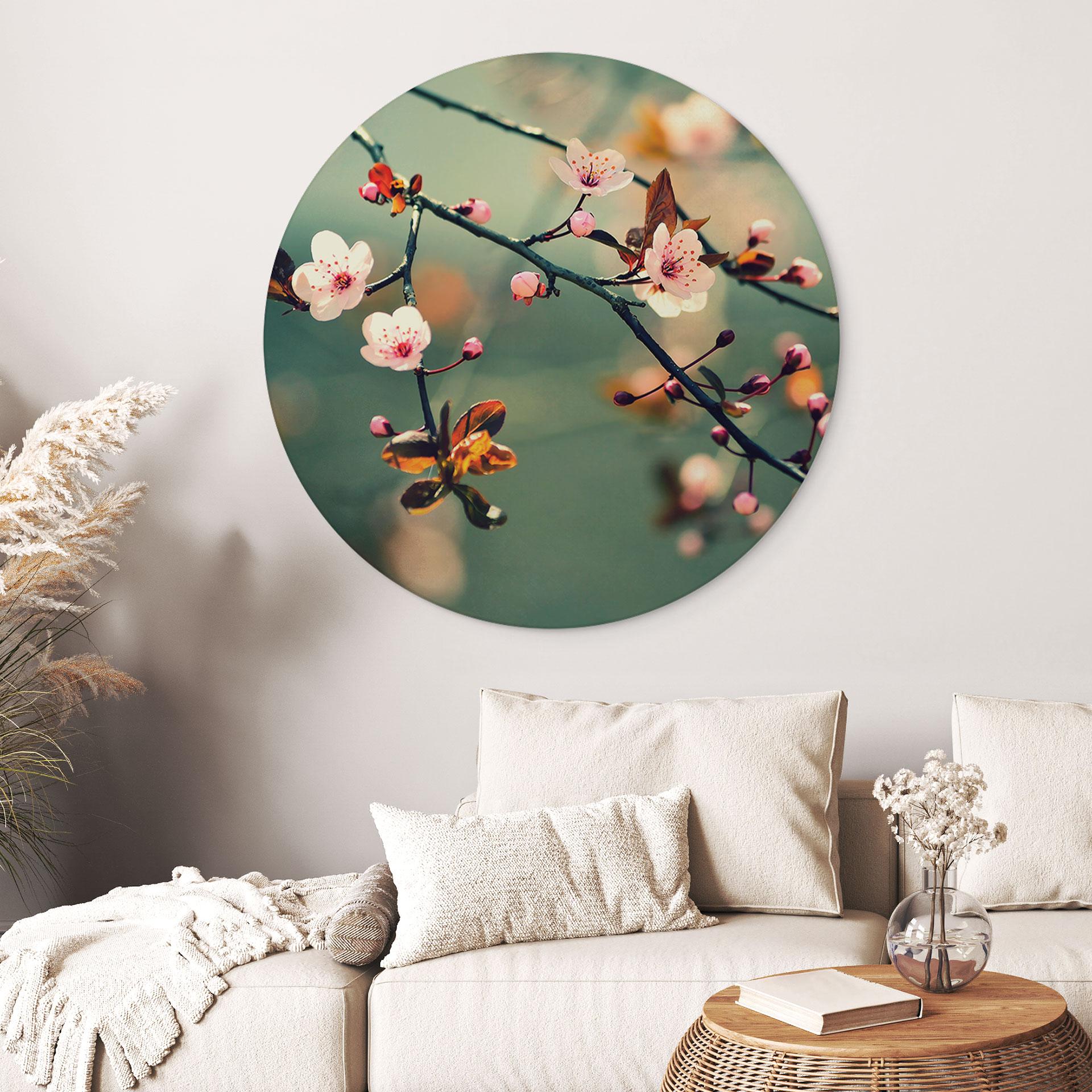Billede Spring Awakening - rund – print på aluminium (Alu-Dibond)