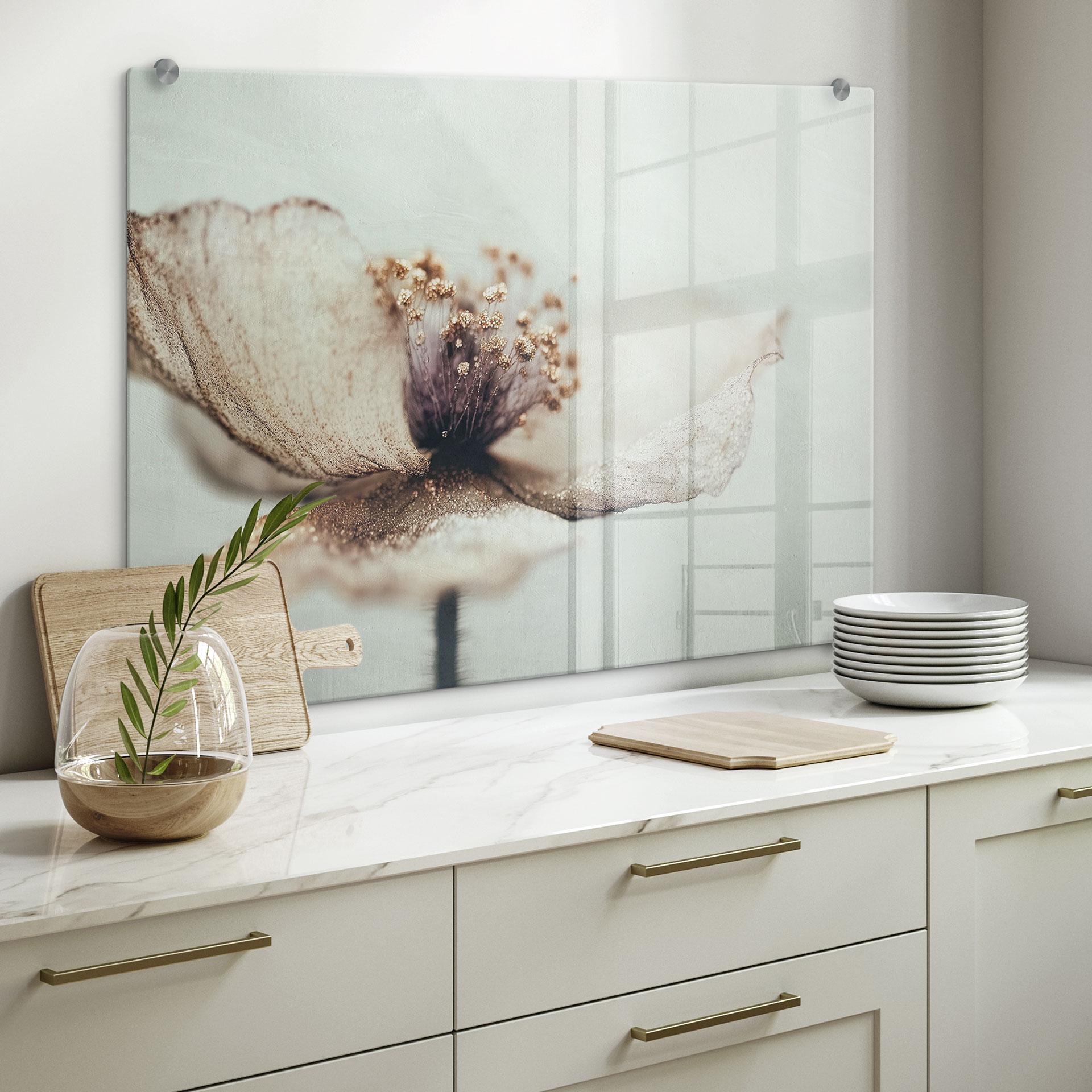 Stænkplade Delikate tørrede blomster i beige - Treechild - Panorama