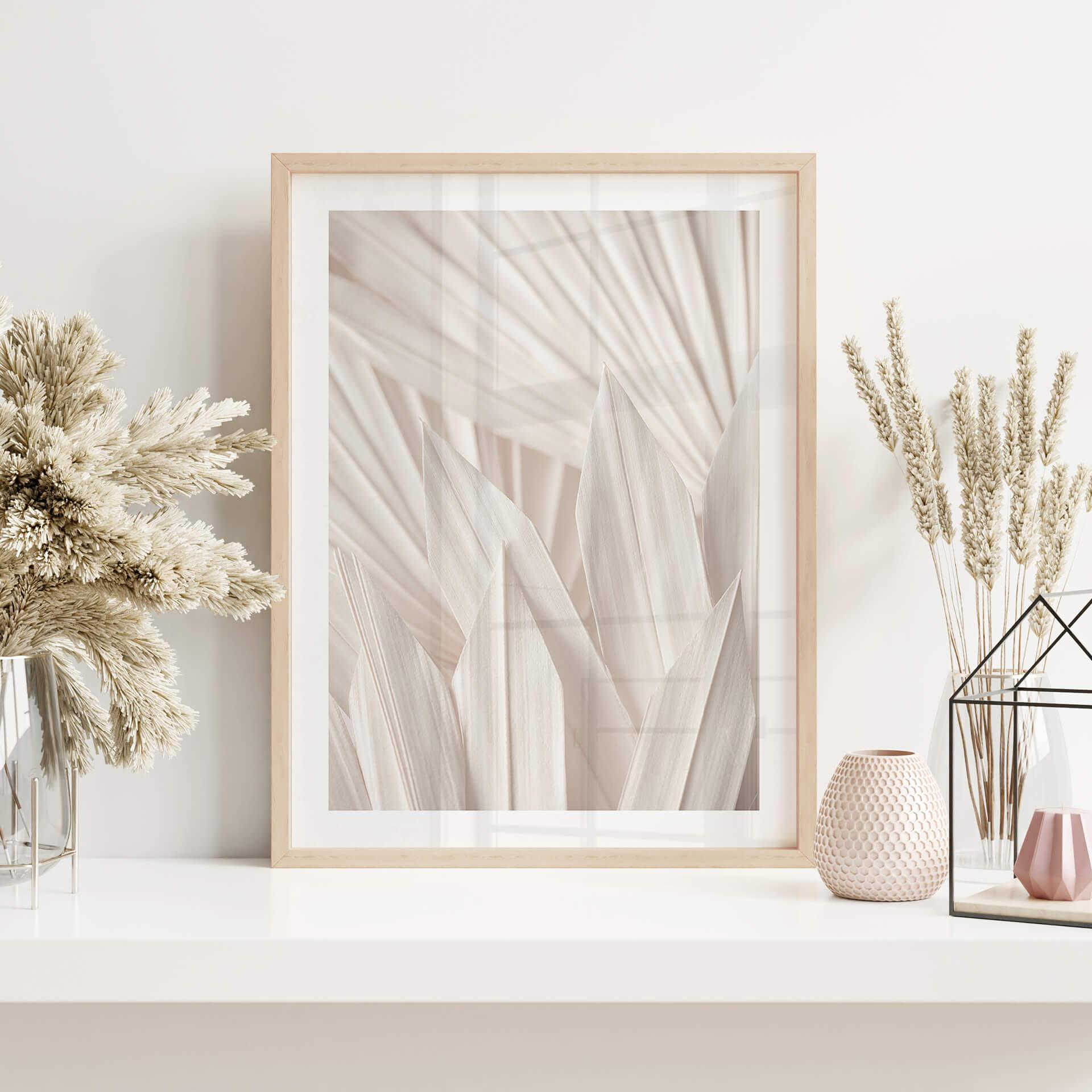 Póster 1X Studio - Hojas de palmera brillantes