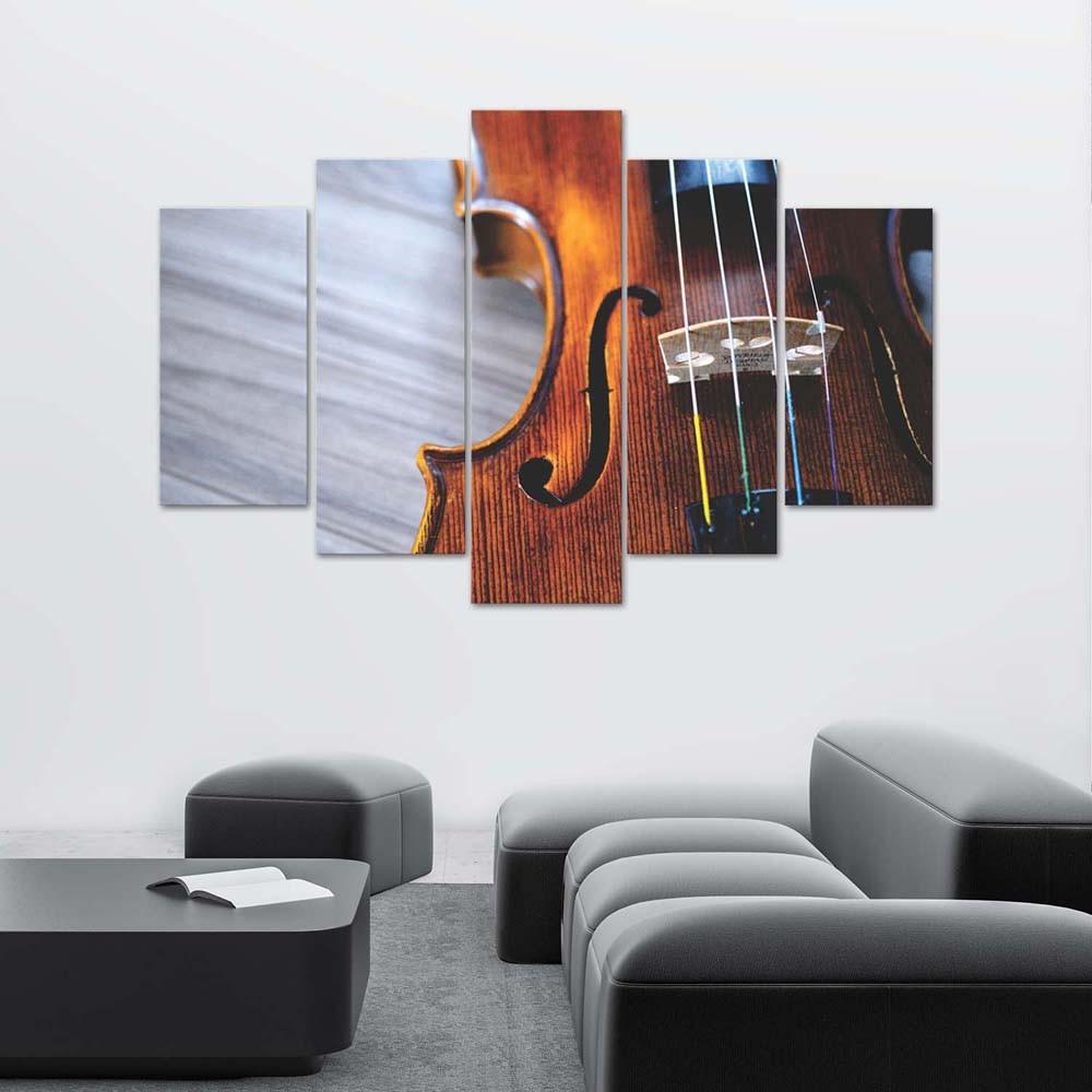 Lærredstryk 5 dele, violinmusik