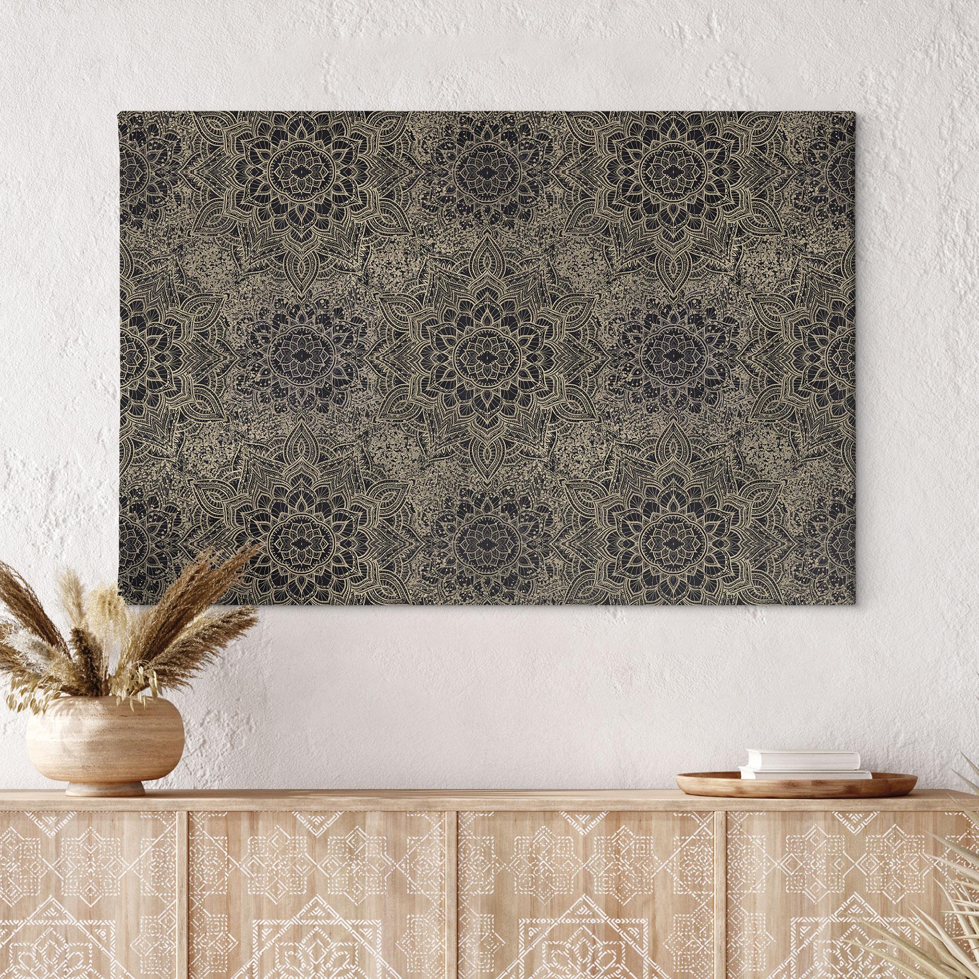 Canvasbillede Mandala Boho antik guld - Bloomery Decor