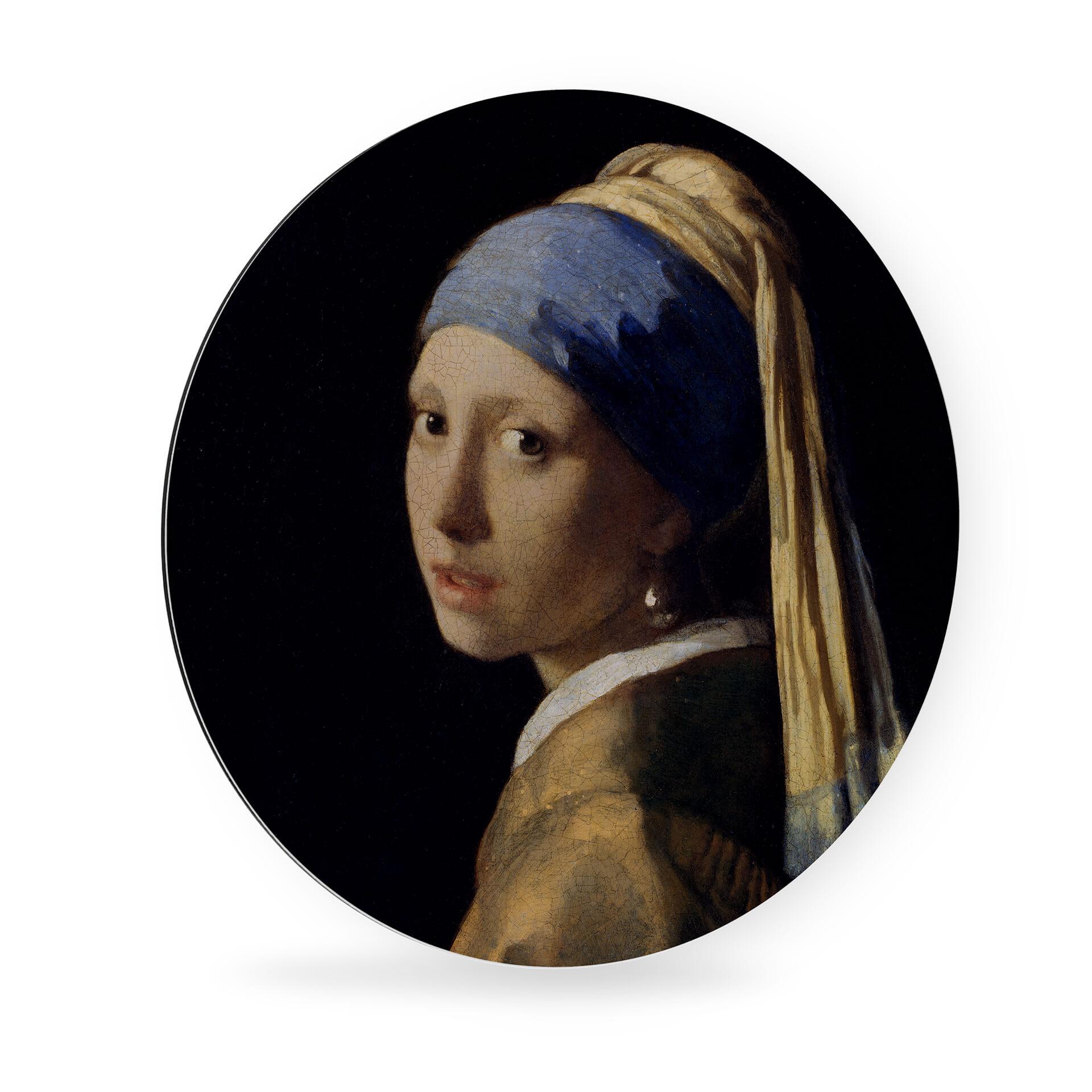Alu-Dibond Vermeer - Das Mädchen mit dem Perlenohrgehänge - Rund