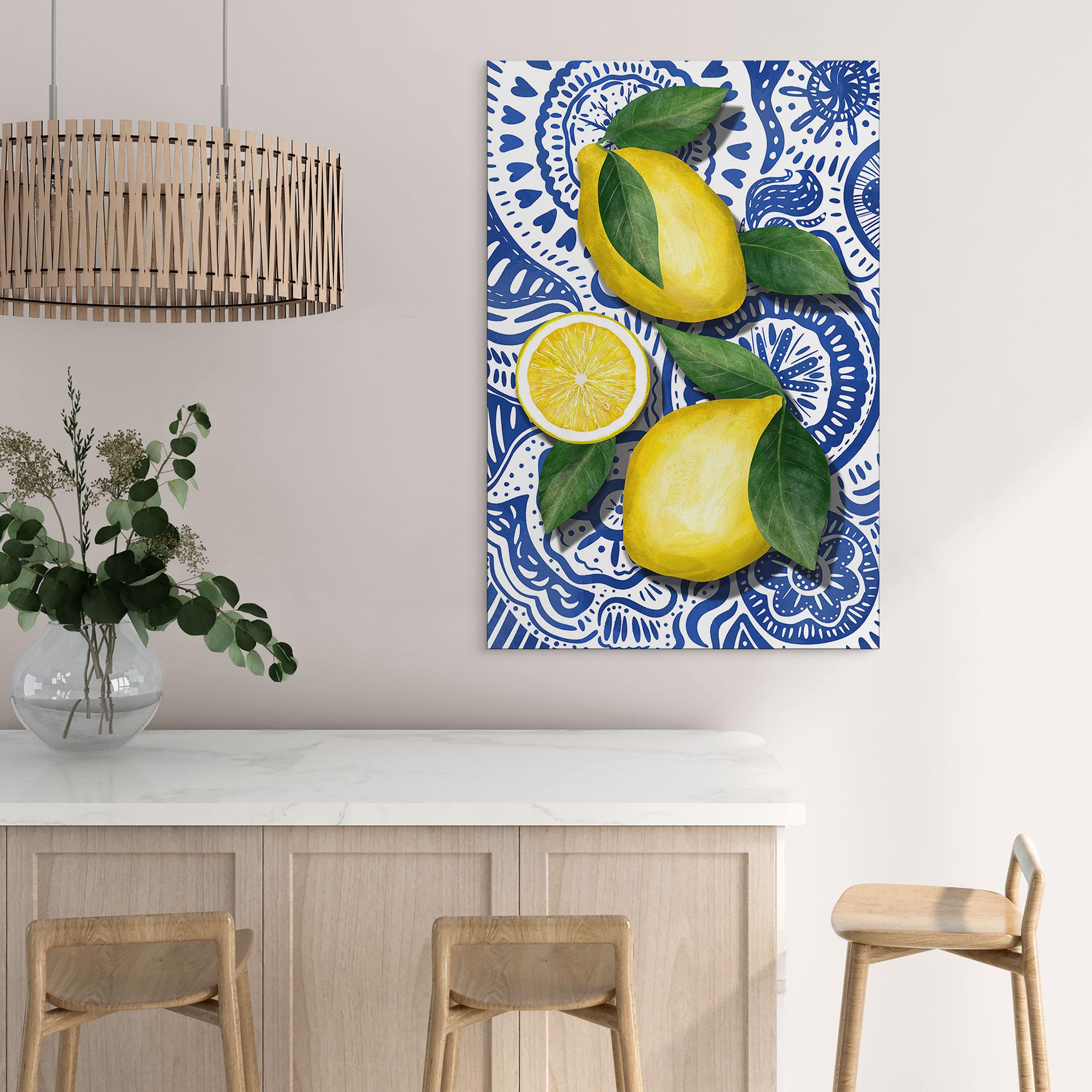 Billede af sicilianske citroner - EMELIEmaria – print på aluminium (Alu-Dibond)
