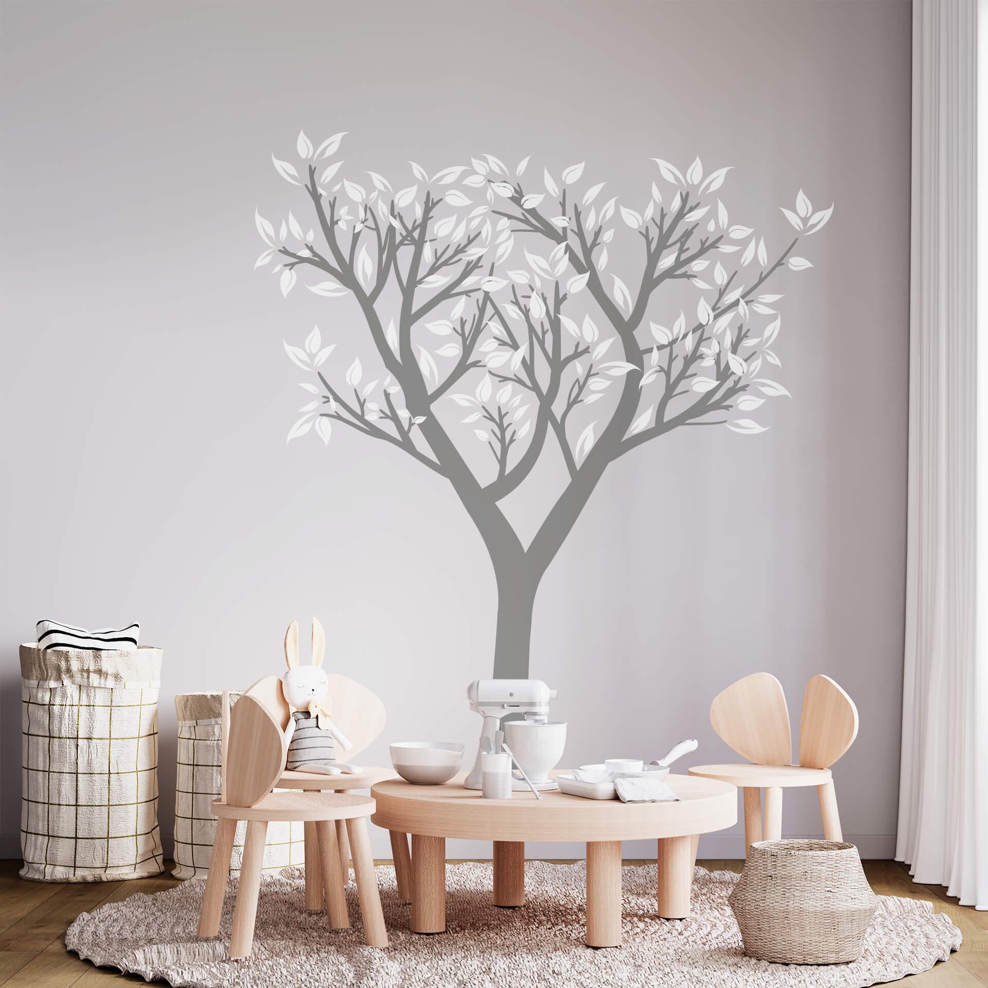 Spirende træ Wallsticker 2-farvet