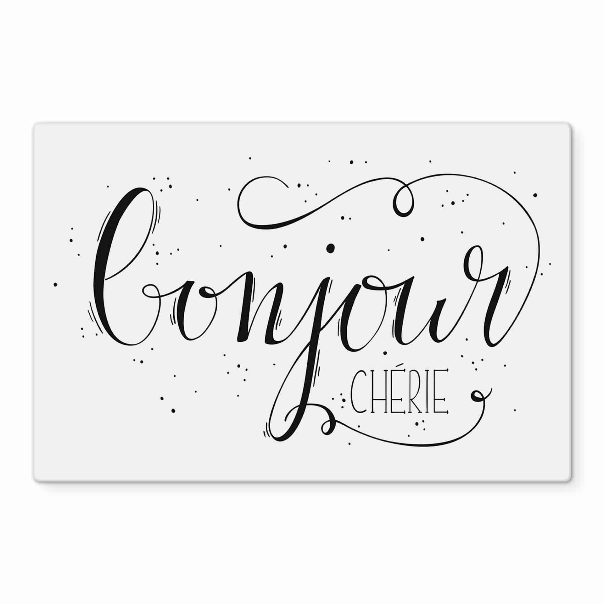 Spatscherm Bonjour Cherie