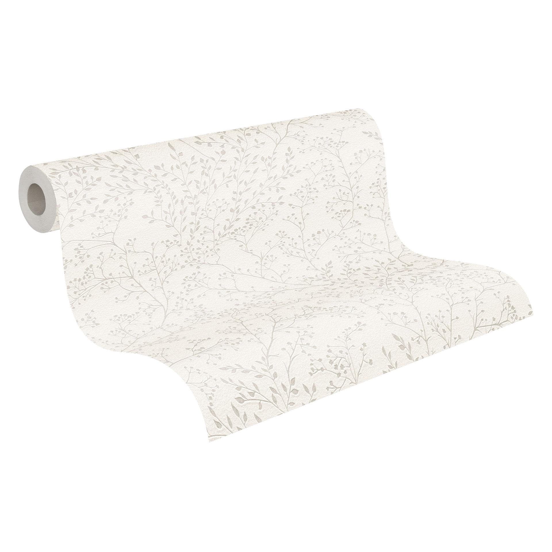A.S. Création Trendwall 2 - Papier peint intissé fleuris, crème