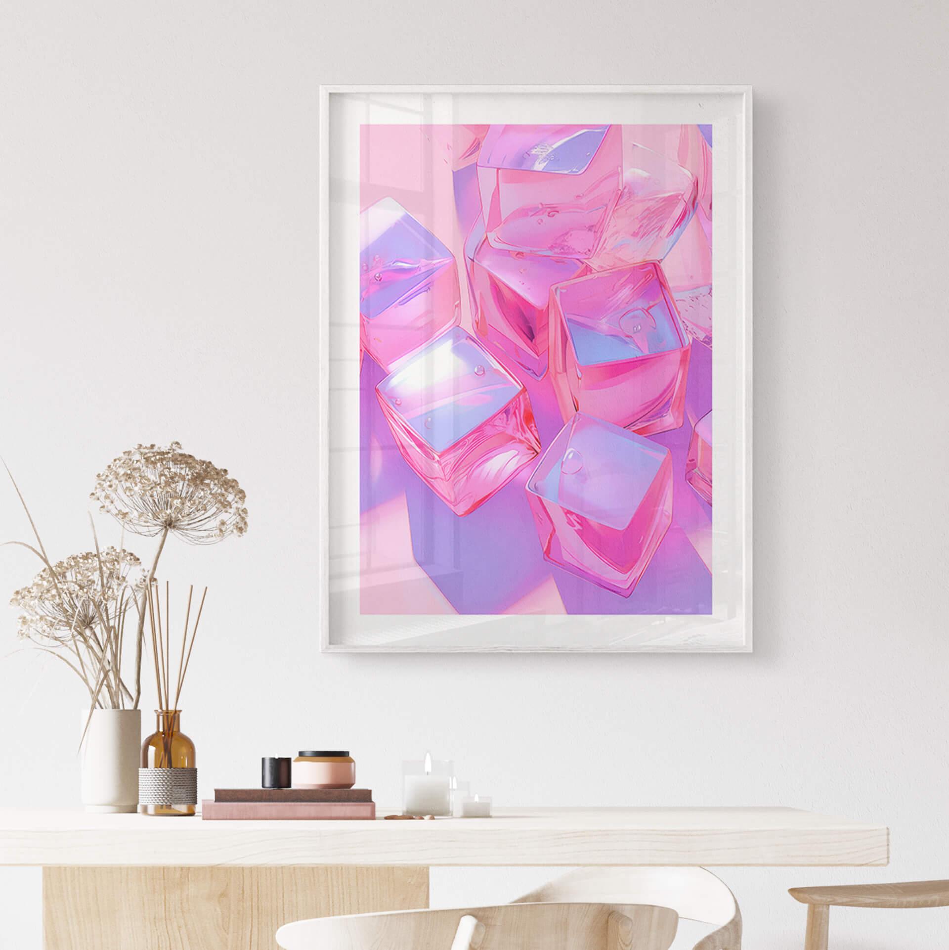 Poster Treechild - Roze ijsblokjes