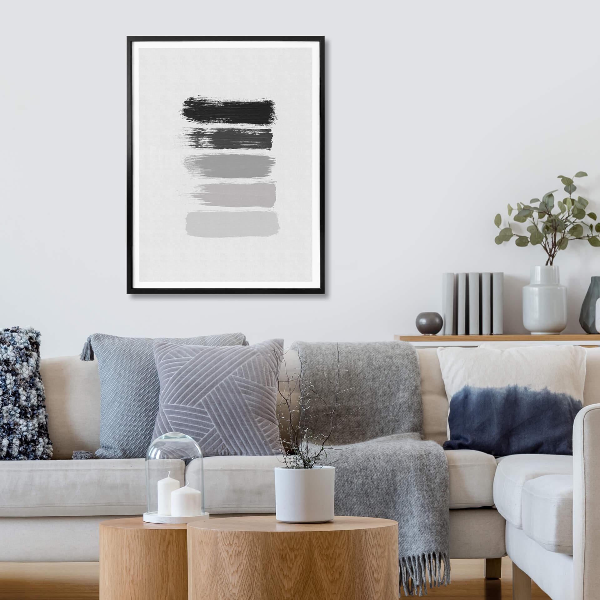 Plakat - Orara Studio - Sort og hvide striber
