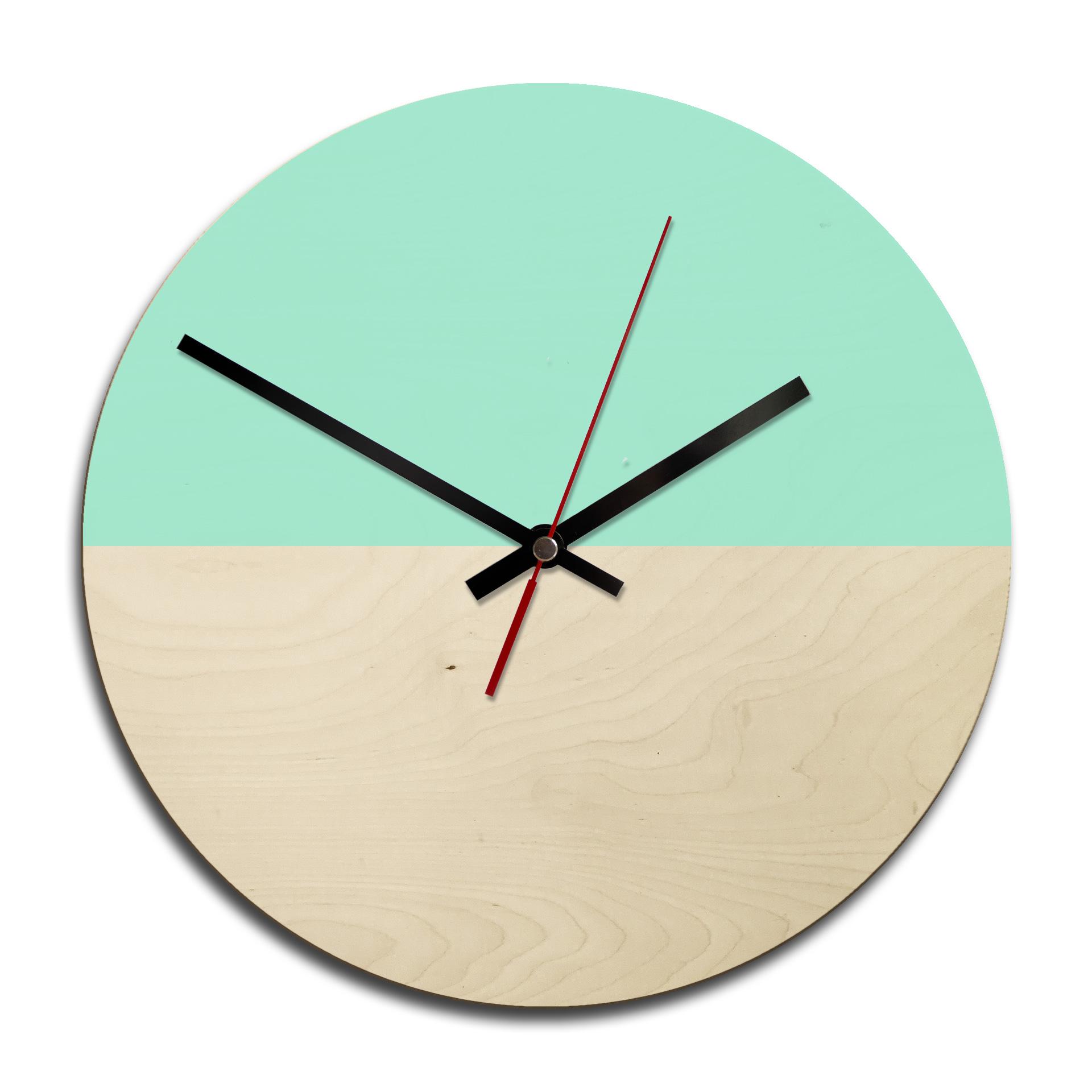 Horloge murale en bois - Hedda Menthe