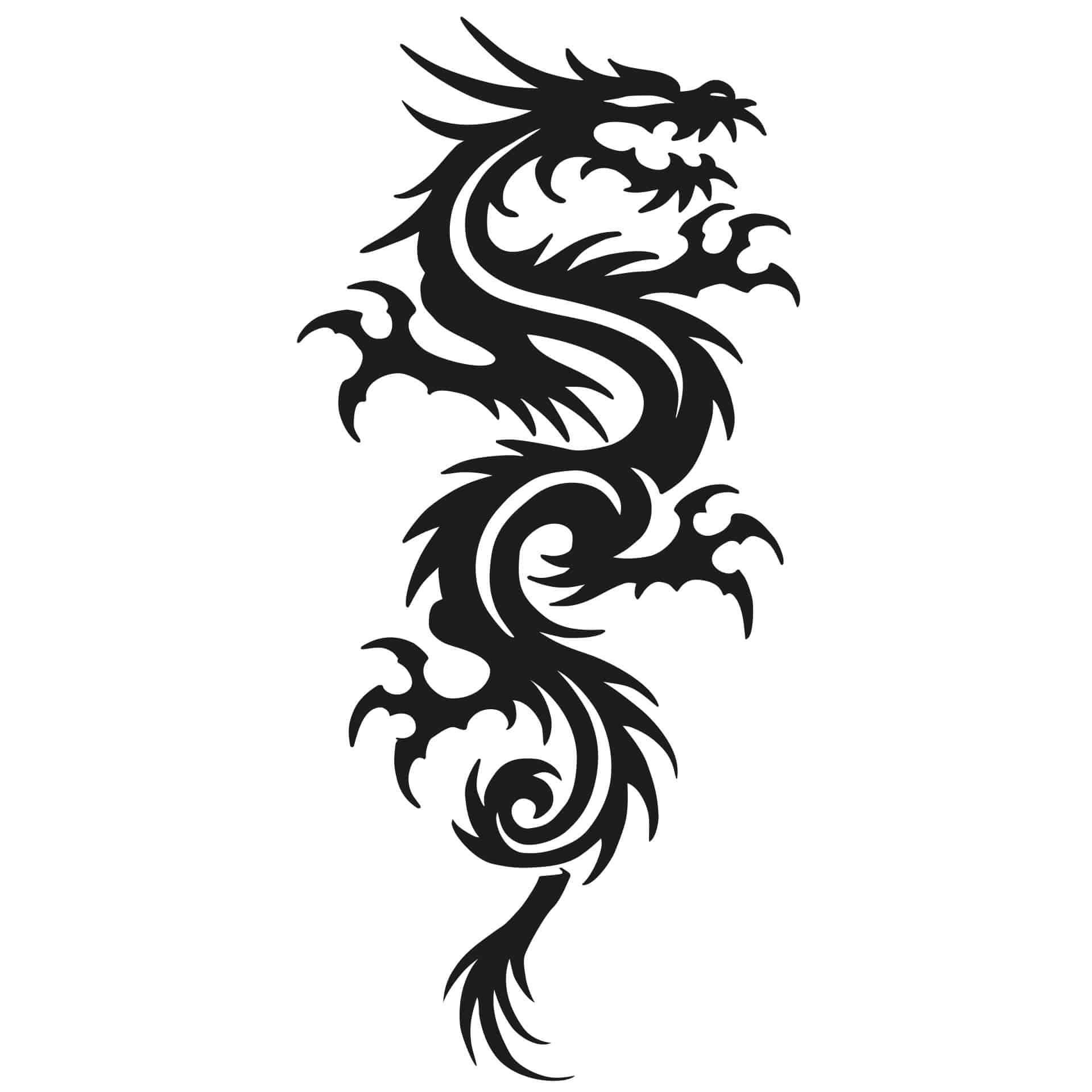 Fensterbild Miami Ink Chinesischer Drachen