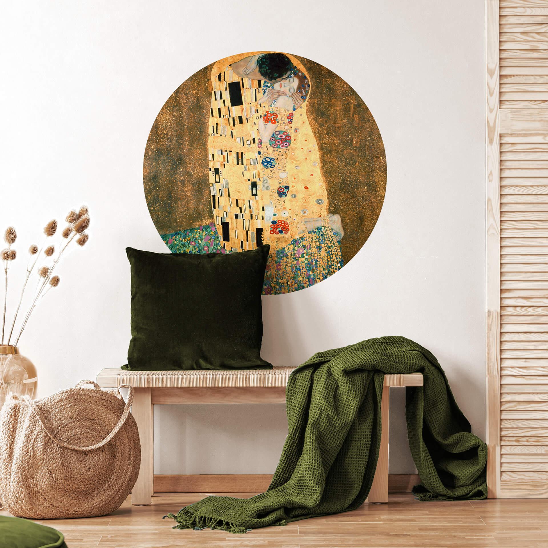 Sticker mural Klimt - Le baiser - Rond