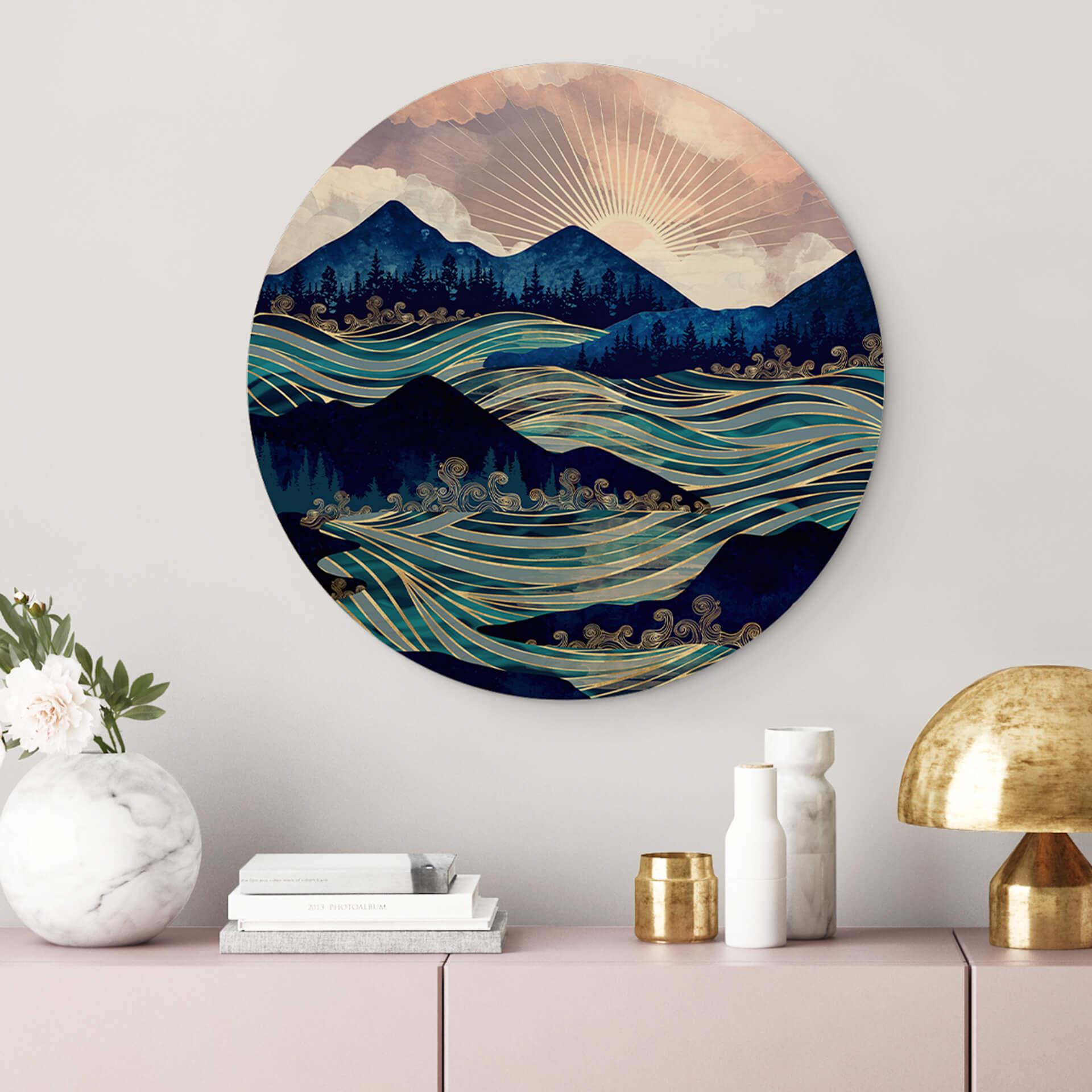SpaceFrog Designs Billede af træ - Havdrift - Rund