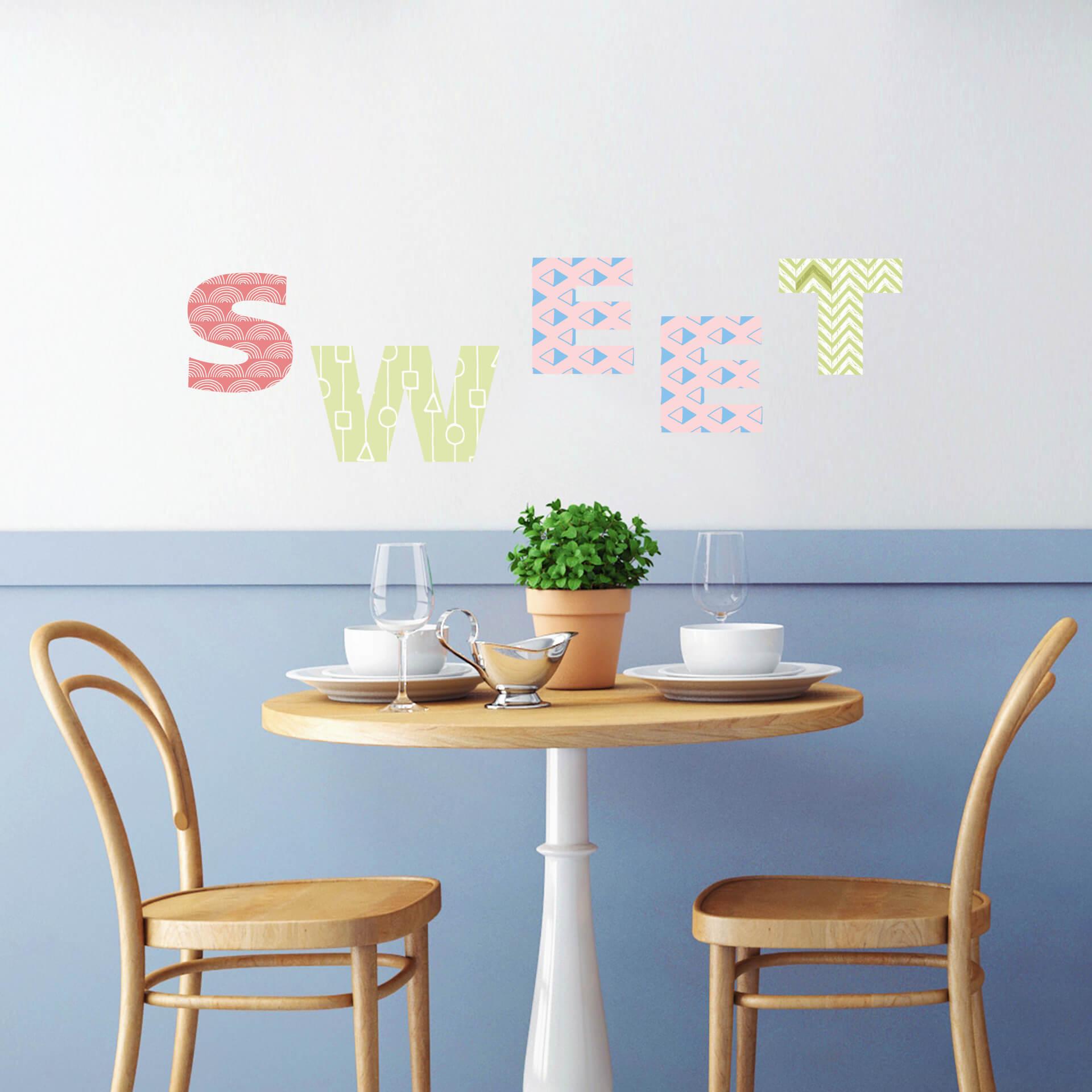 Wallsticker - Alfabet, geometrisk