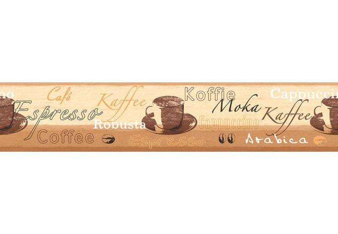 selbstklebende Bordüre Kaffe Borte Küche Beige Braun 5,00 x 0,13m A.S. Création