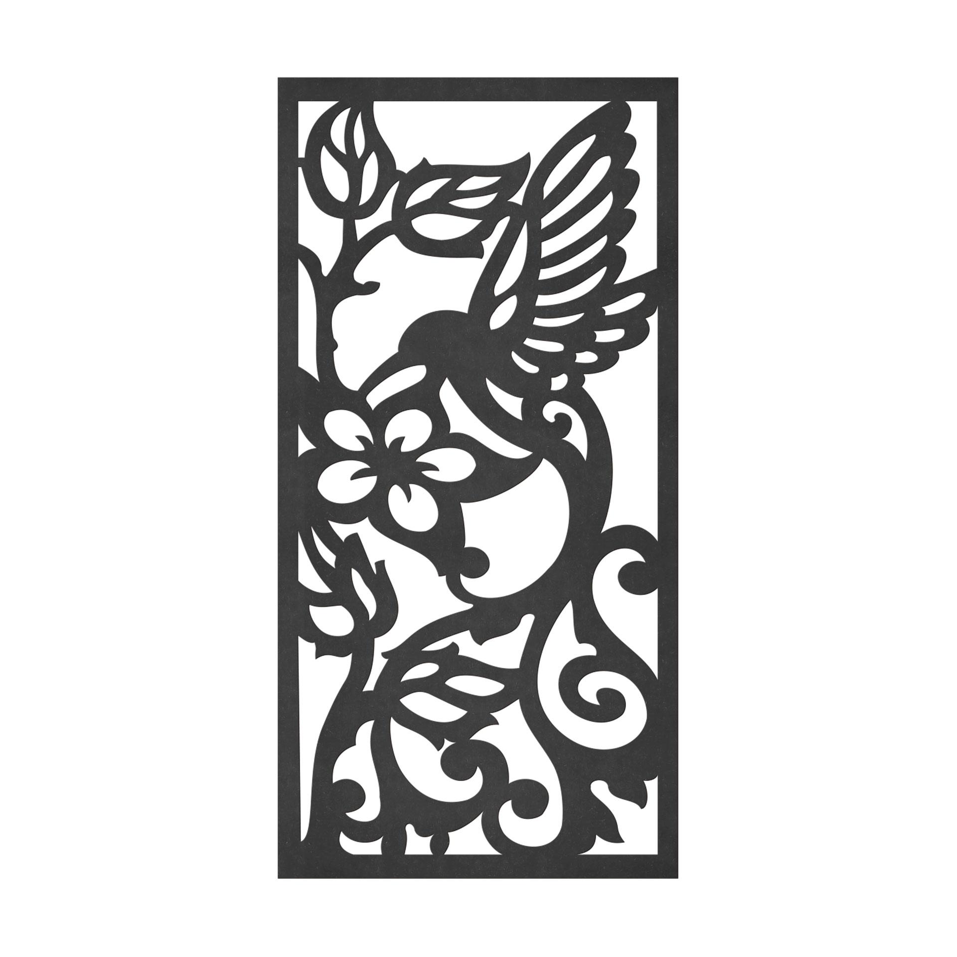 MDF-dekoration Kolibri-blomster