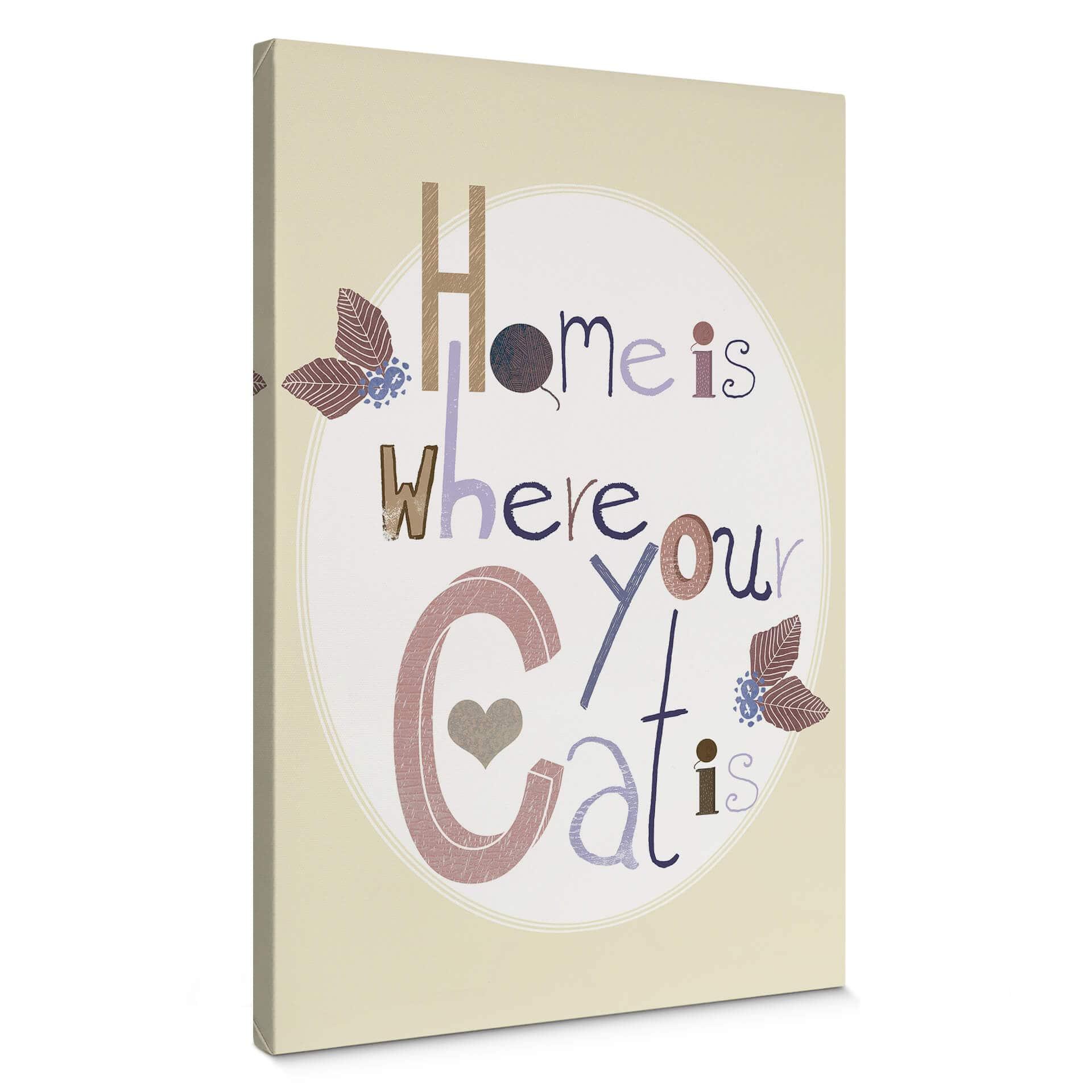 Lienzo Loske - Home is where your Cat is
