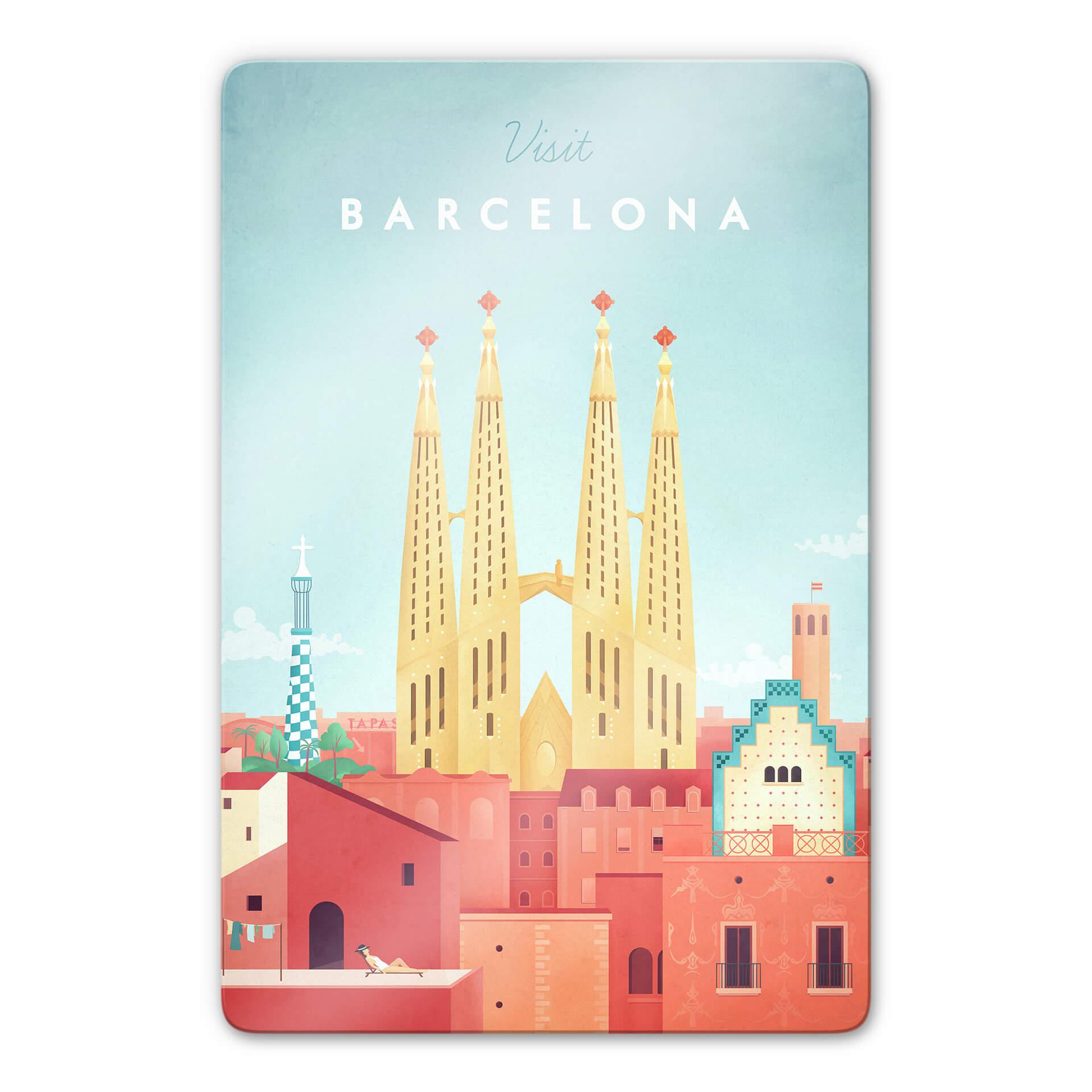 Glasschilderij Rivers - Barcelona