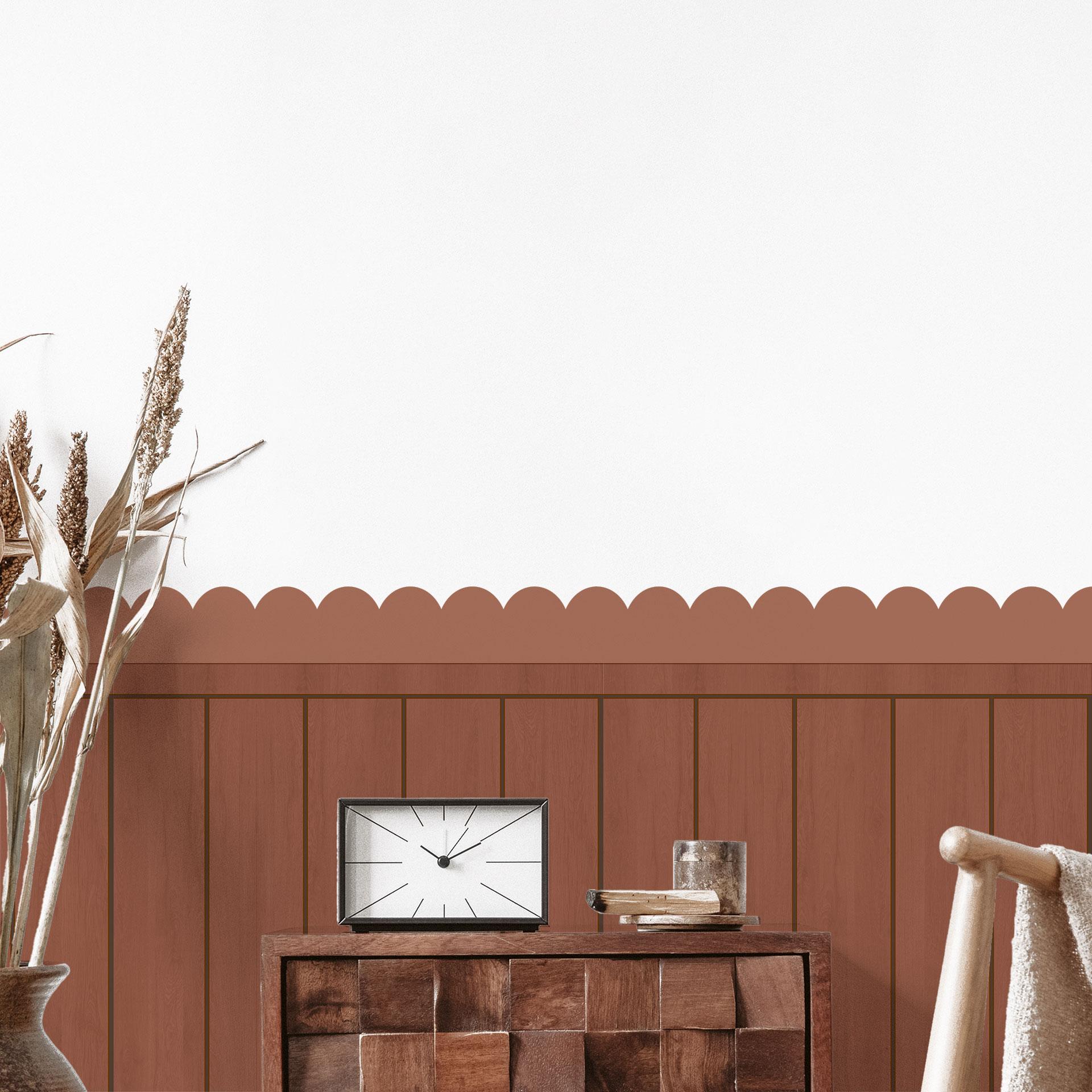 Wallsticker bølgebort rustbrun