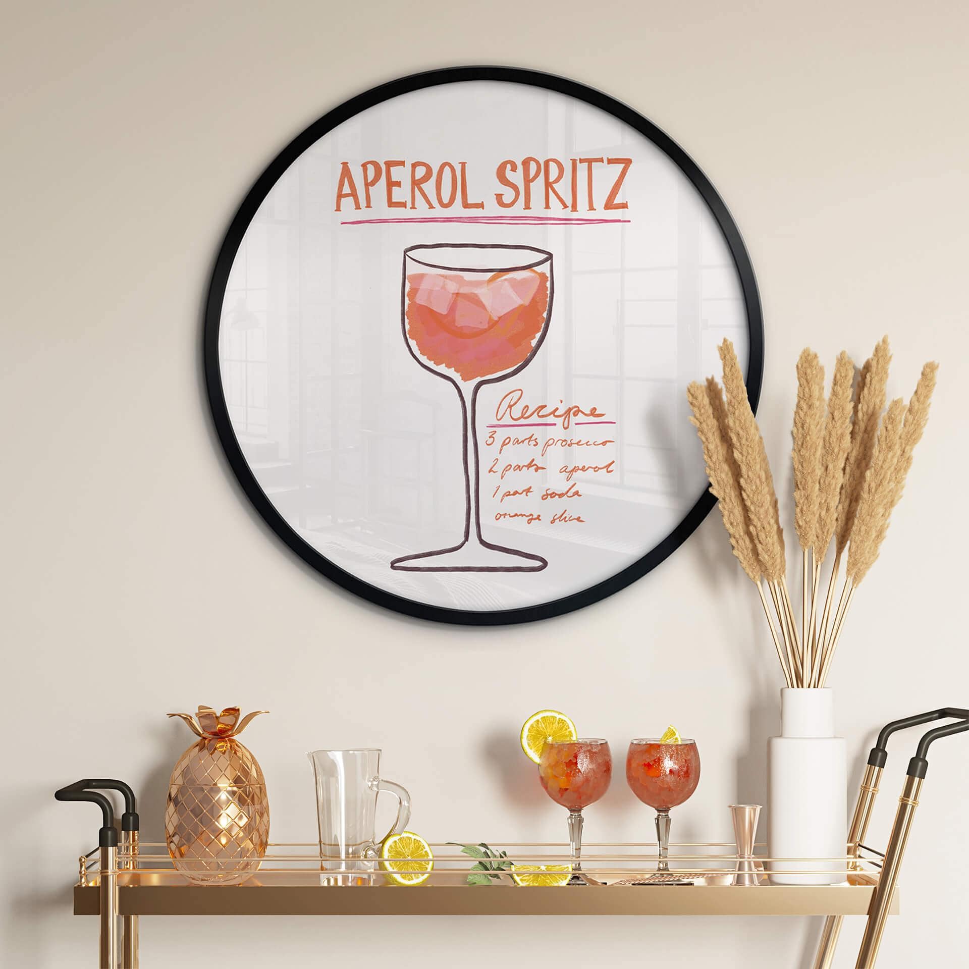 Poster für die Küche - Fritsch - Aperol Spritz- Rund